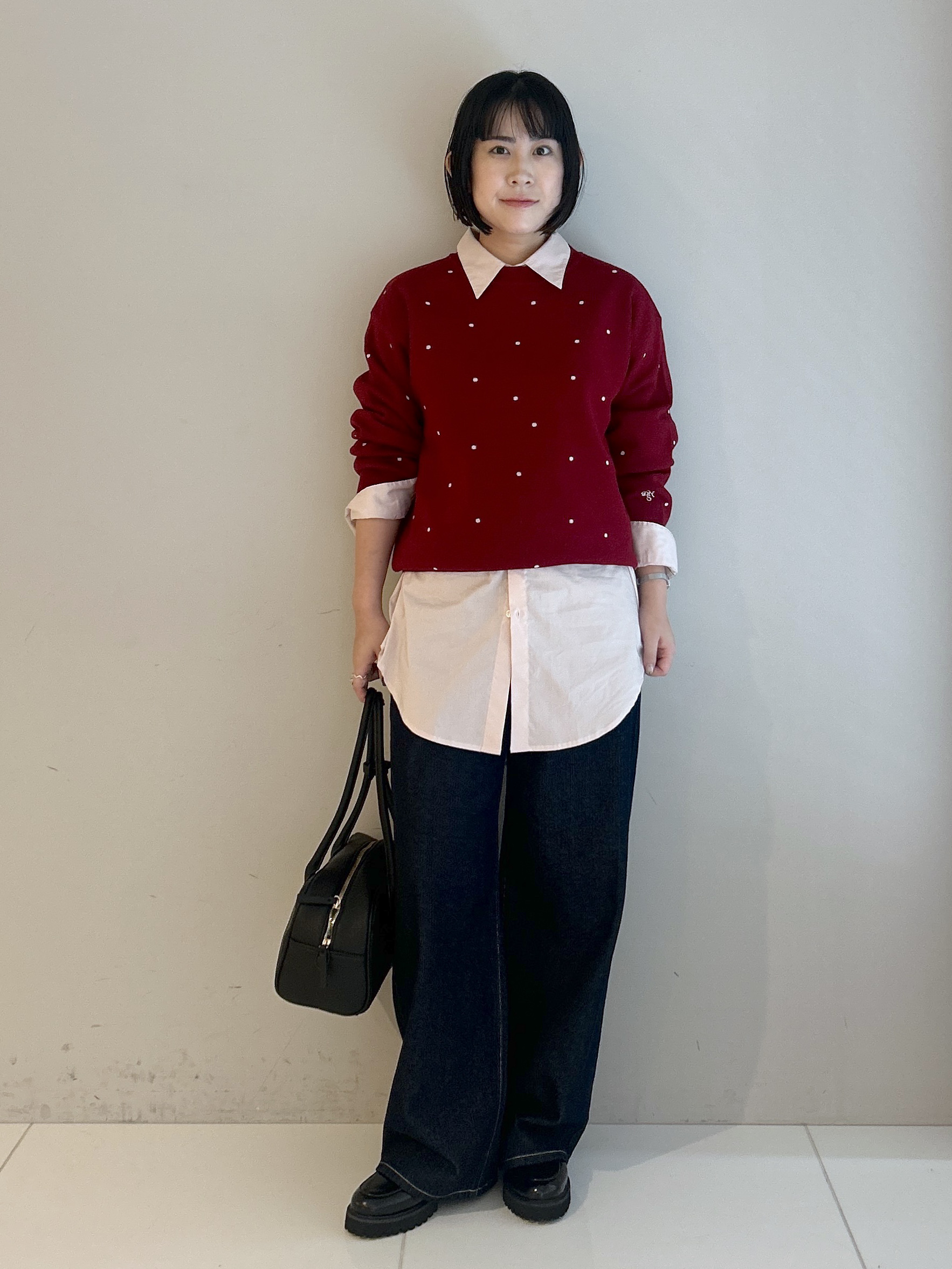 Hirokaさんの「Dessin｜コットンジャガードドットプルオーバー」を使ったコーディネート