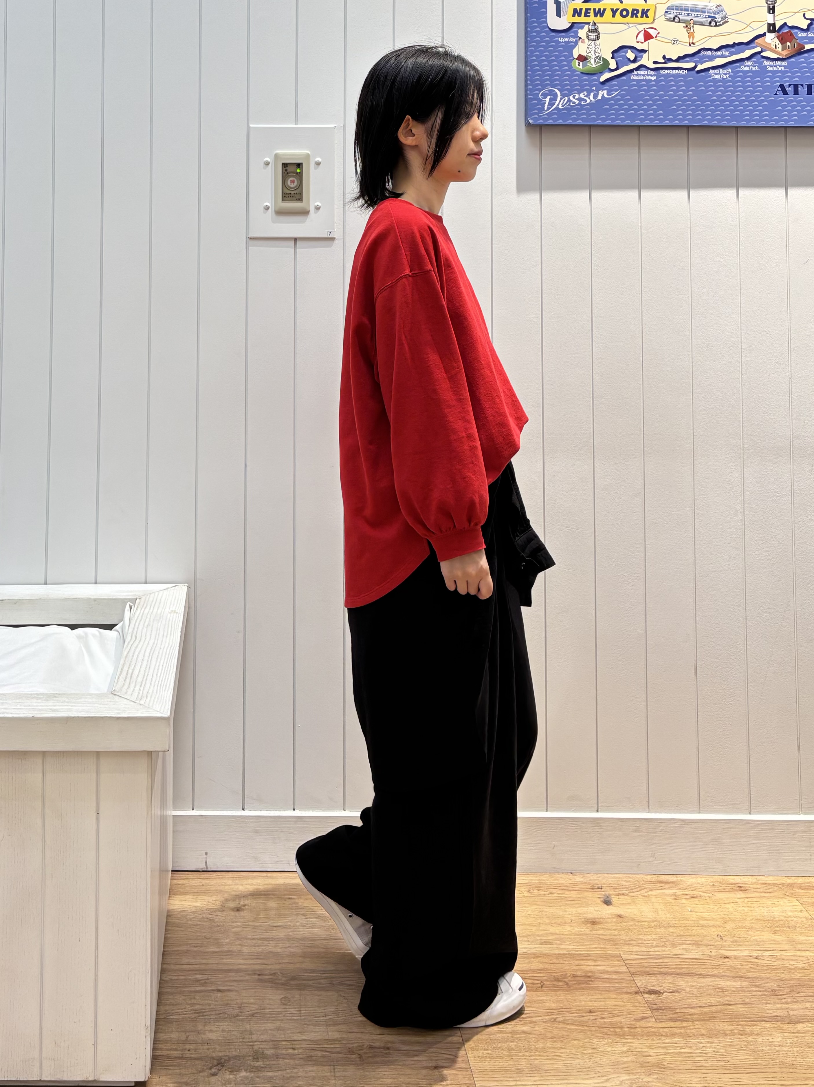 OKADAさんの「Dessin｜【洗える/7色展開/XS-L】バックヘンリーミニ裏毛 長袖」を使ったコーディネート