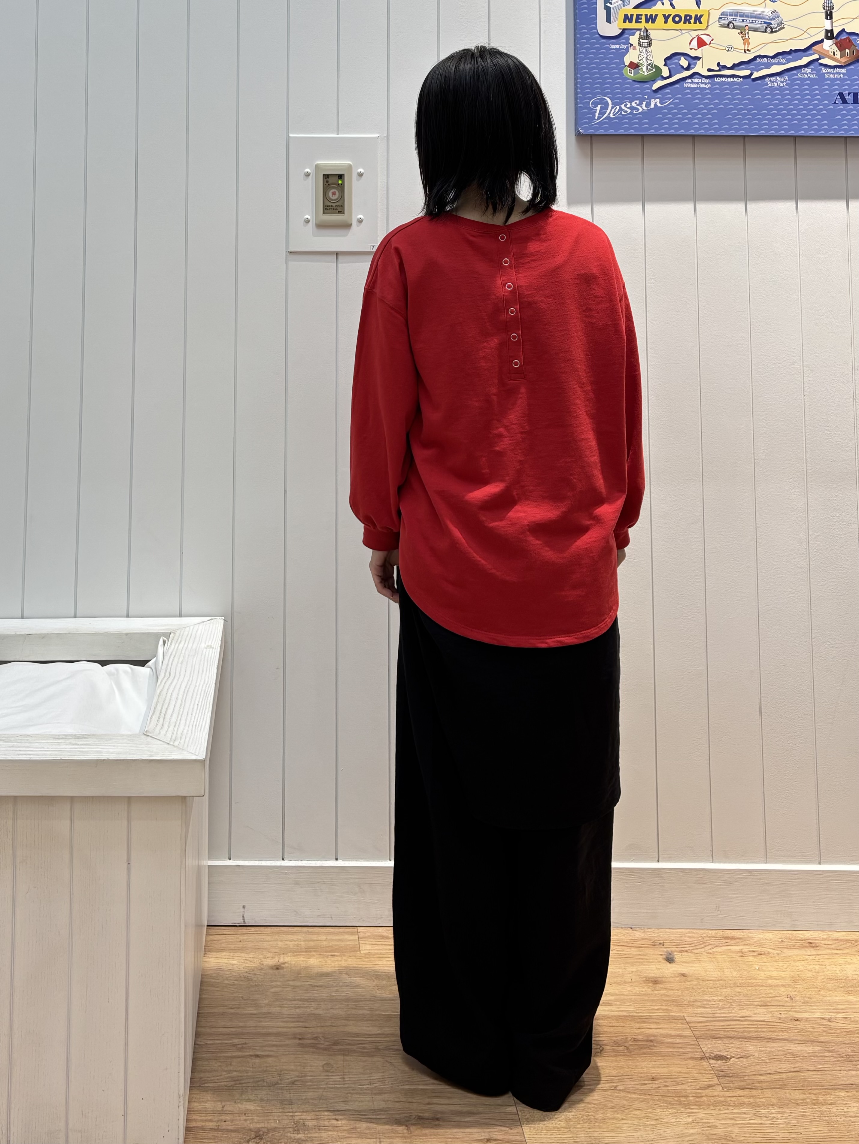 OKADAさんの「Dessin｜【洗える/7色展開/XS-L】バックヘンリーミニ裏毛 長袖」を使ったコーディネート