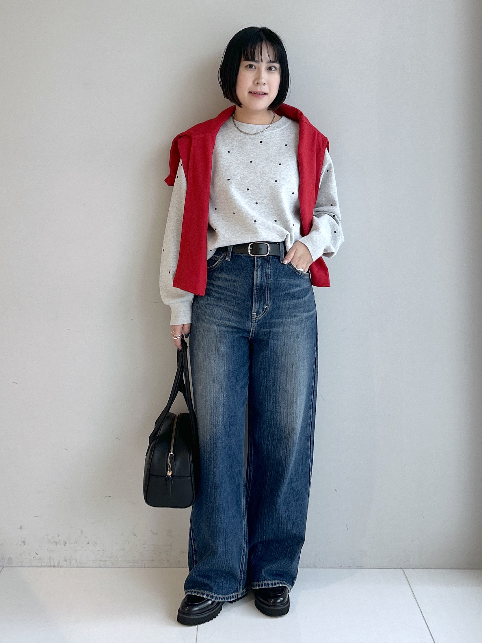 Hirokaさんの「Dessin｜コットンジャガードドットプルオーバー」を使ったコーディネート