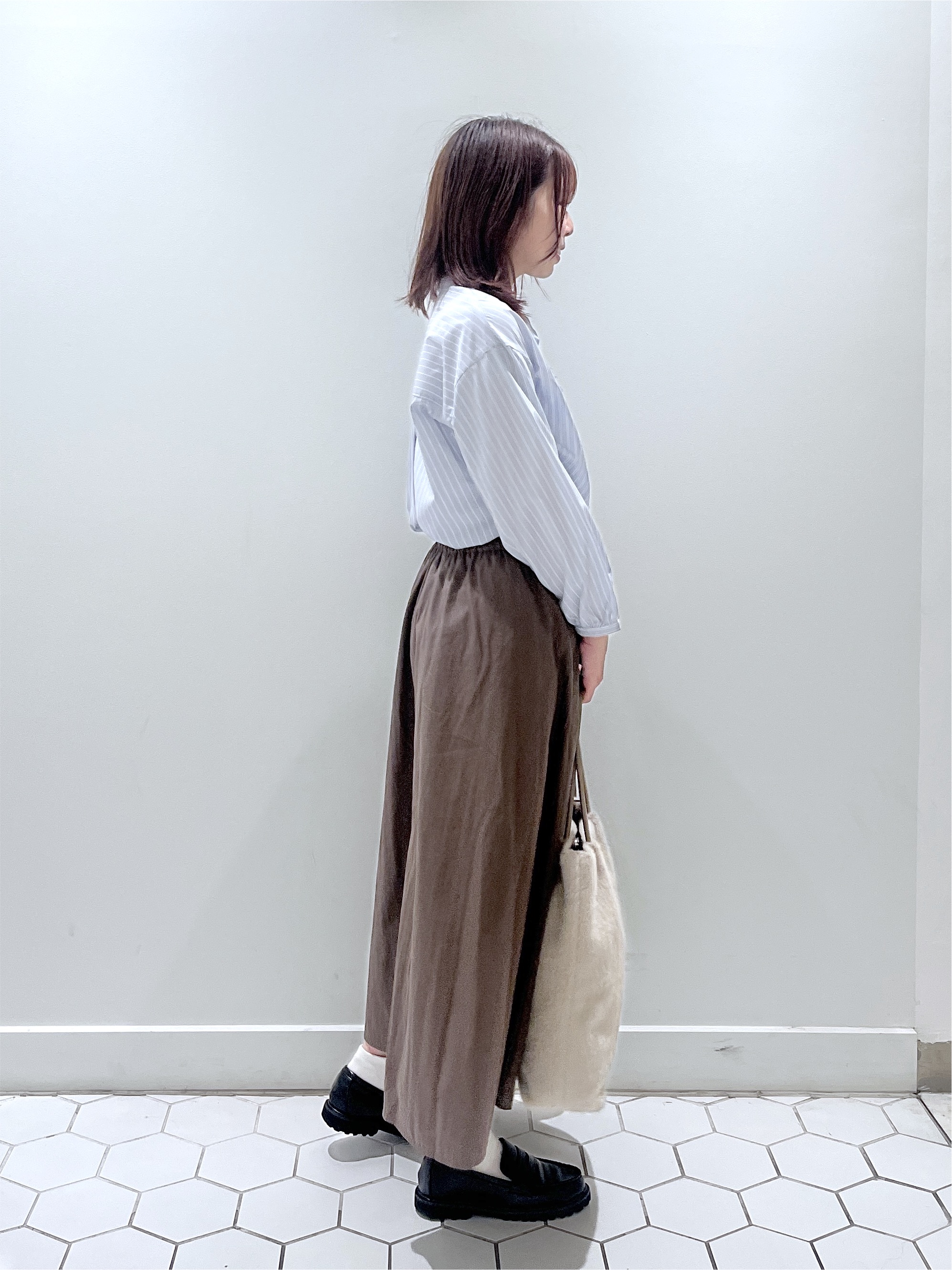 Makinoさんの「Dessin｜【洗える/7色展開/XS-L】フロントフリルブラウス」を使ったコーディネート