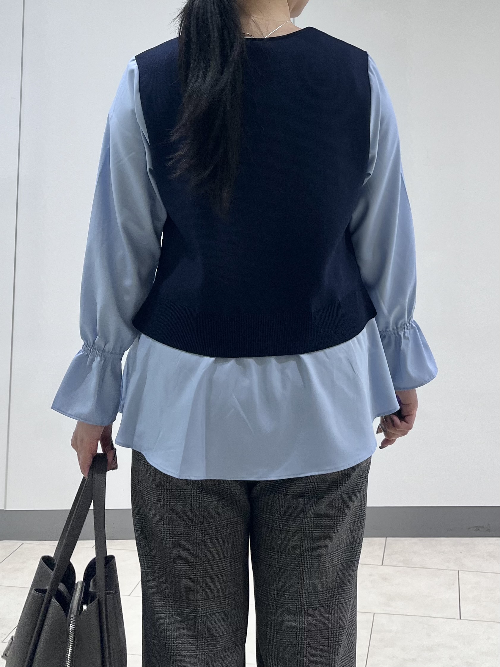 hasuさんの「INDIVI｜【洗える／1枚でコーデ完成】重ね着風ニットトップス」を使ったコーディネート