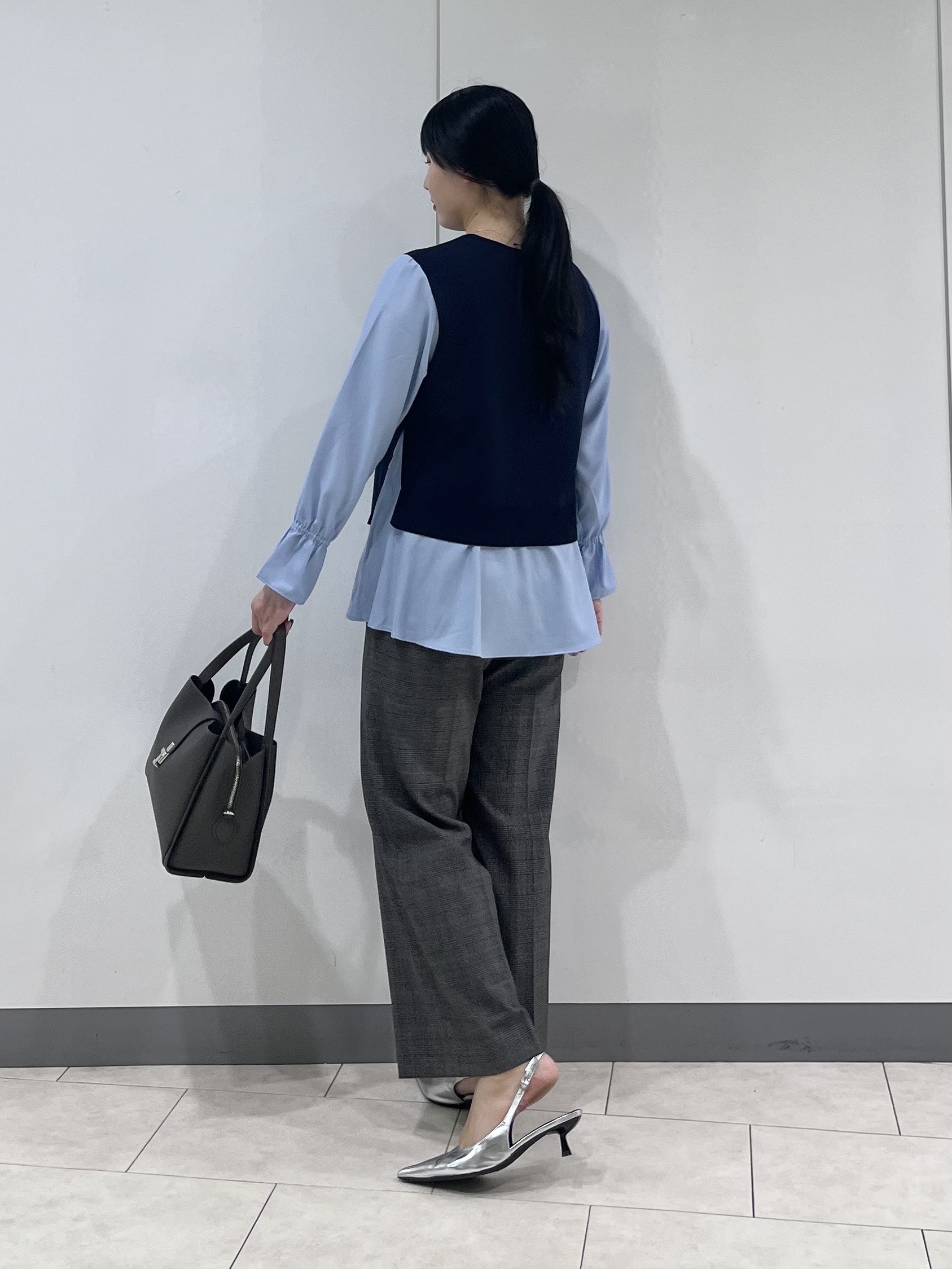 hasuさんの「INDIVI｜【洗える／1枚でコーデ完成】重ね着風ニットトップス」を使ったコーディネート