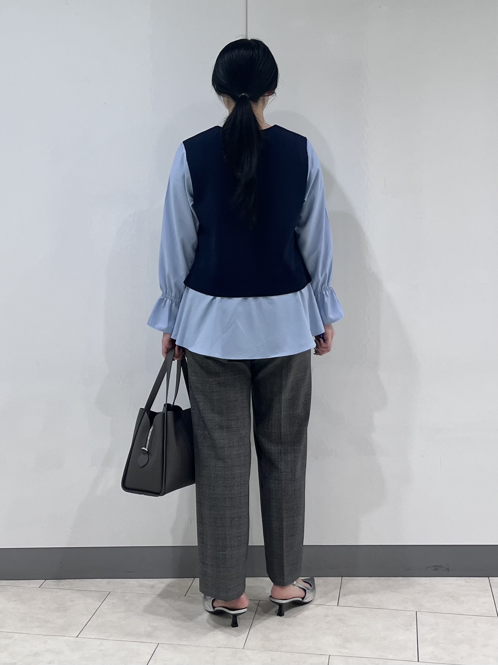 hasuさんの「INDIVI｜【洗える／1枚でコーデ完成】重ね着風ニットトップス」を使ったコーディネート