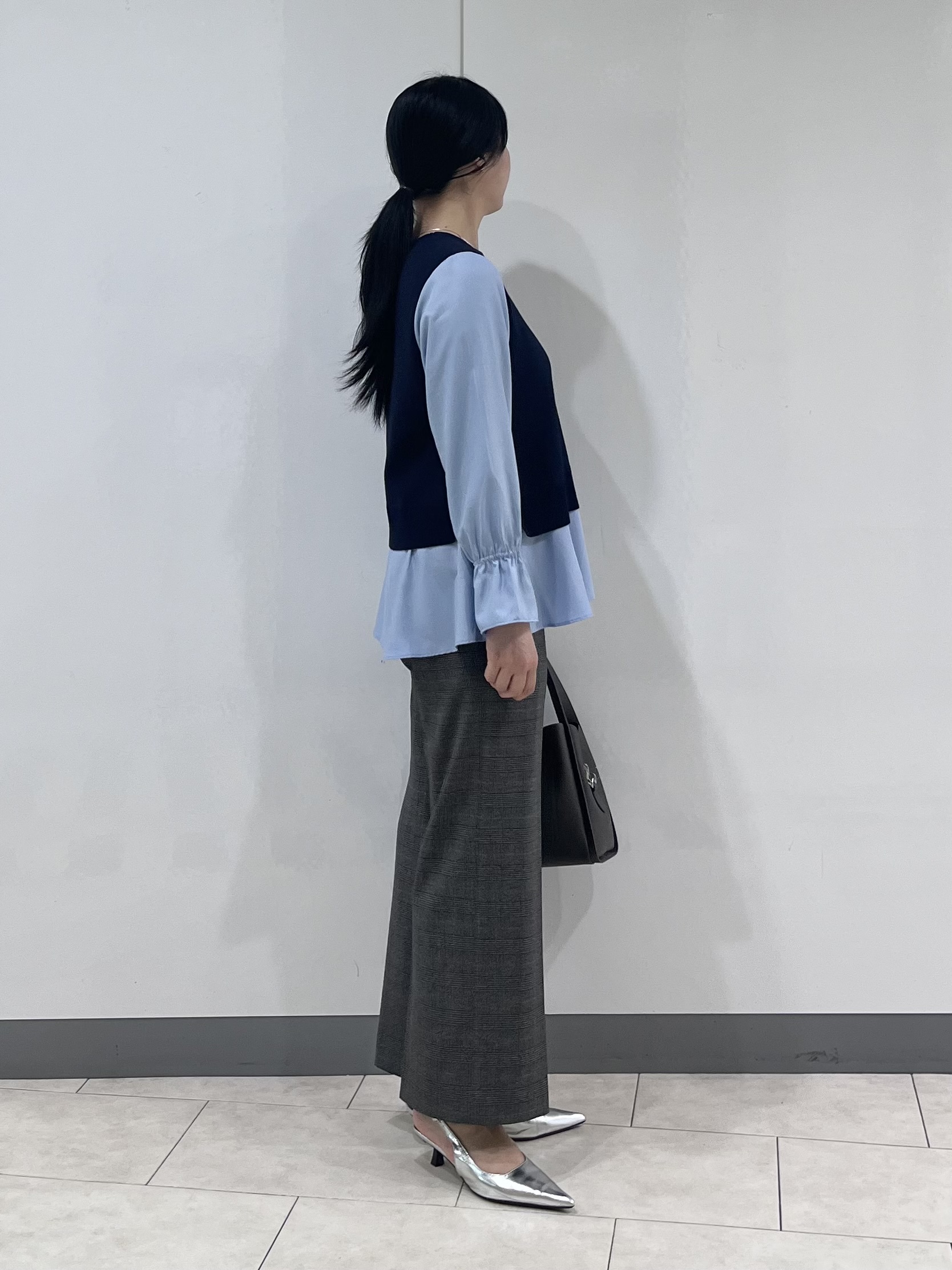 hasuさんの「INDIVI｜【洗える／1枚でコーデ完成】重ね着風ニットトップス」を使ったコーディネート