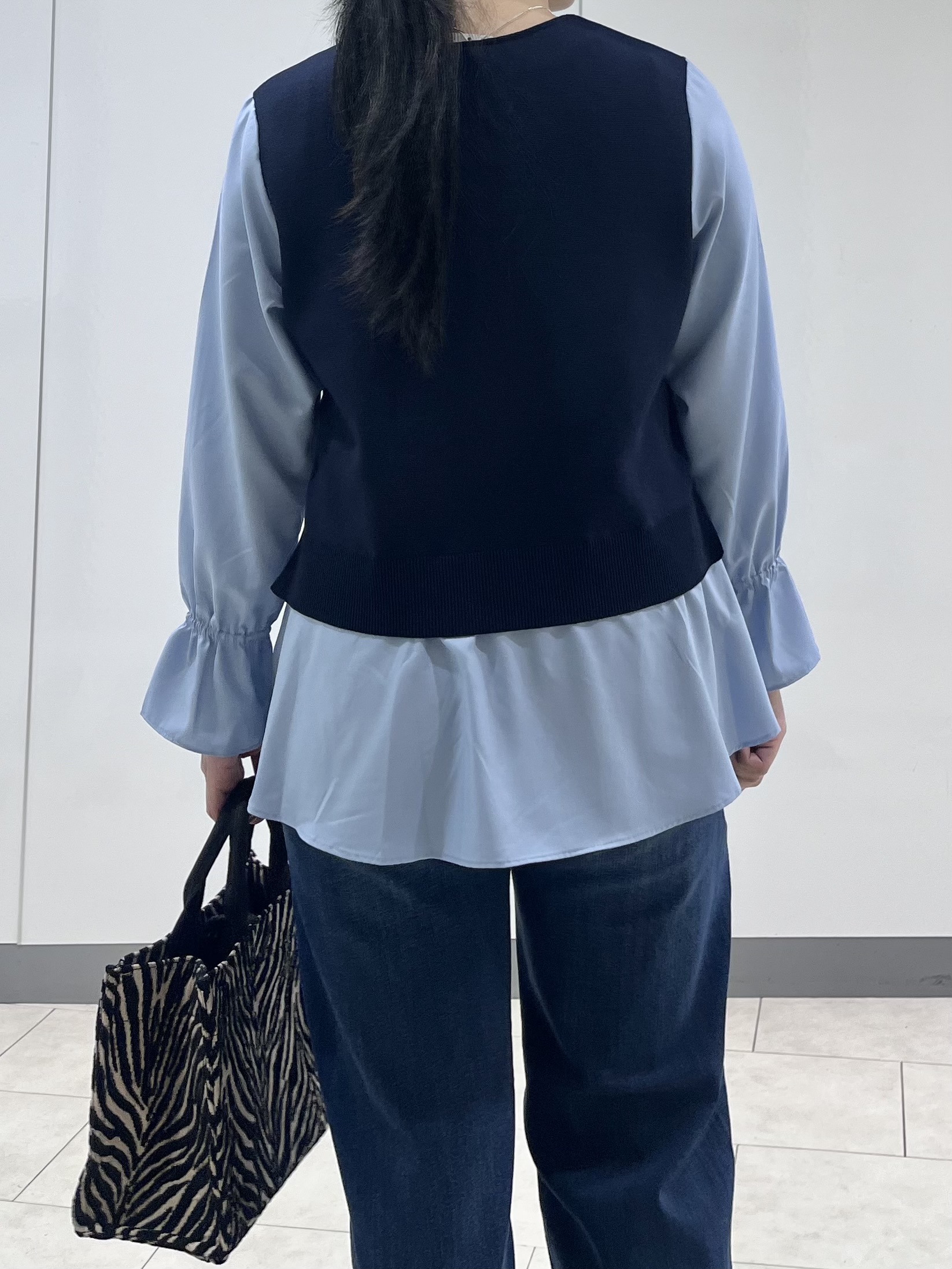 hasuさんの「INDIVI｜【洗える／1枚でコーデ完成】重ね着風ニットトップス」を使ったコーディネート