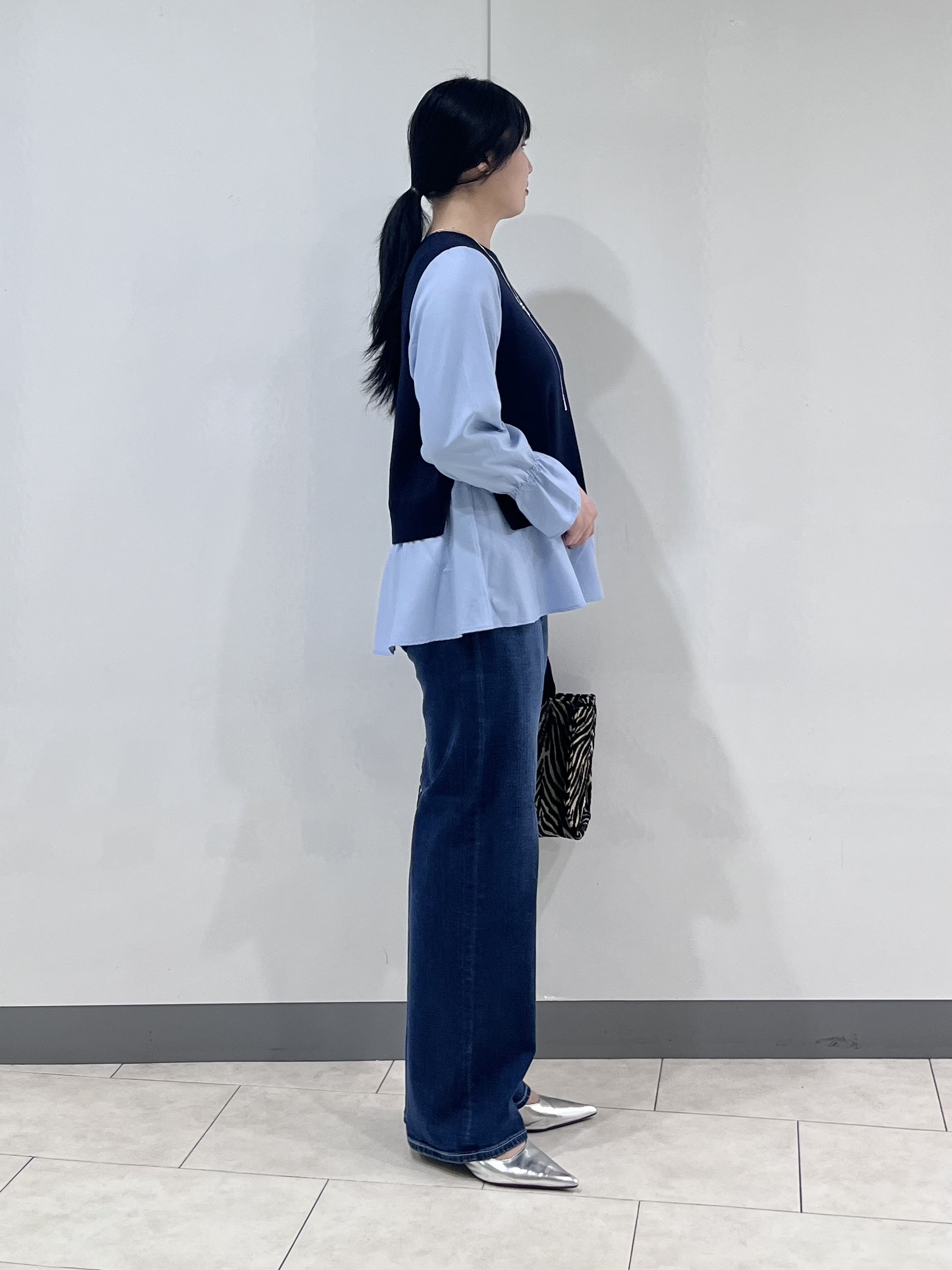 hasuさんの「INDIVI｜【洗える／1枚でコーデ完成】重ね着風ニットトップス」を使ったコーディネート