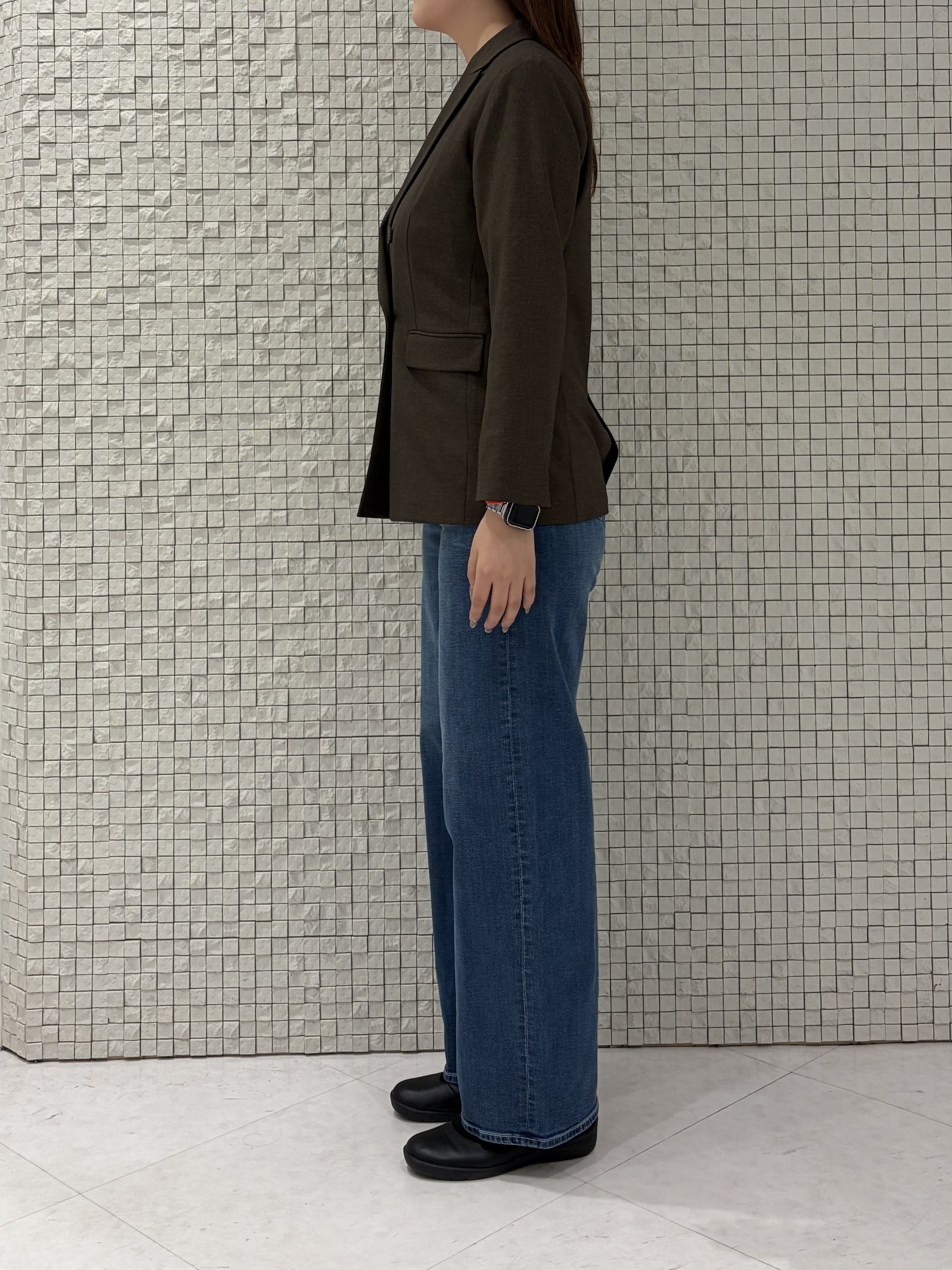 koharuさんの「INDIVI｜【洗濯機OK／ストレッチ◎】秋はじめのダブルジャケット」を使ったコーディネート