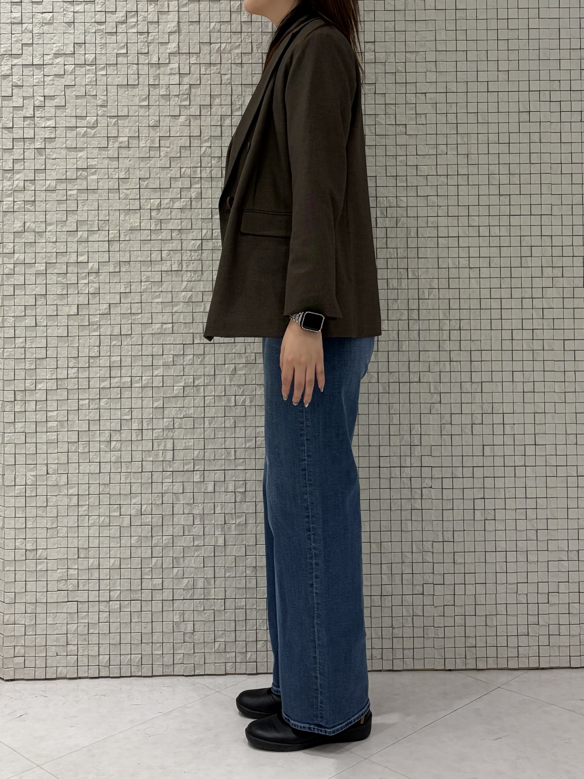 koharuさんの「INDIVI｜【洗濯機OK／ストレッチ◎】秋はじめのダブルジャケット」を使ったコーディネート