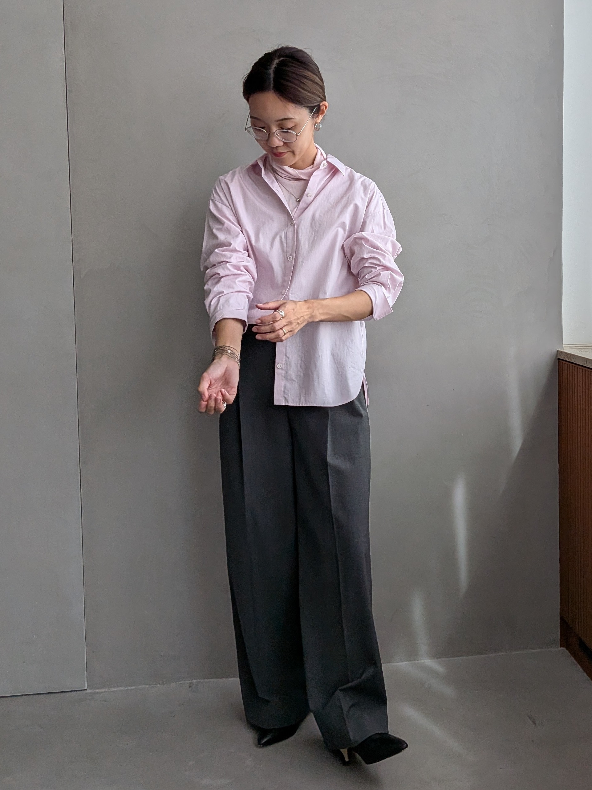 Aさんの「UNTITLED｜【6色展開/コットン100】カラーベーシックシャツ」を使ったコーディネート