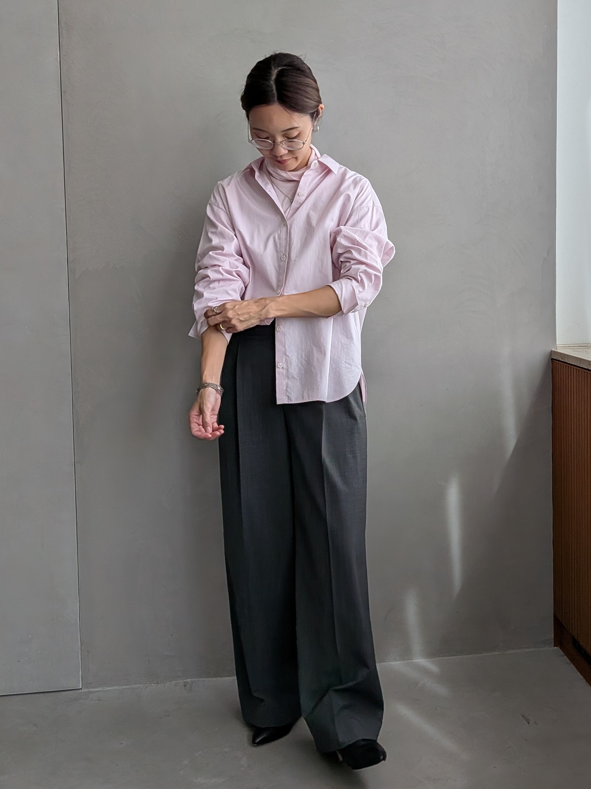 Aさんの「UNTITLED｜【6色展開/コットン100】カラーベーシックシャツ」を使ったコーディネート