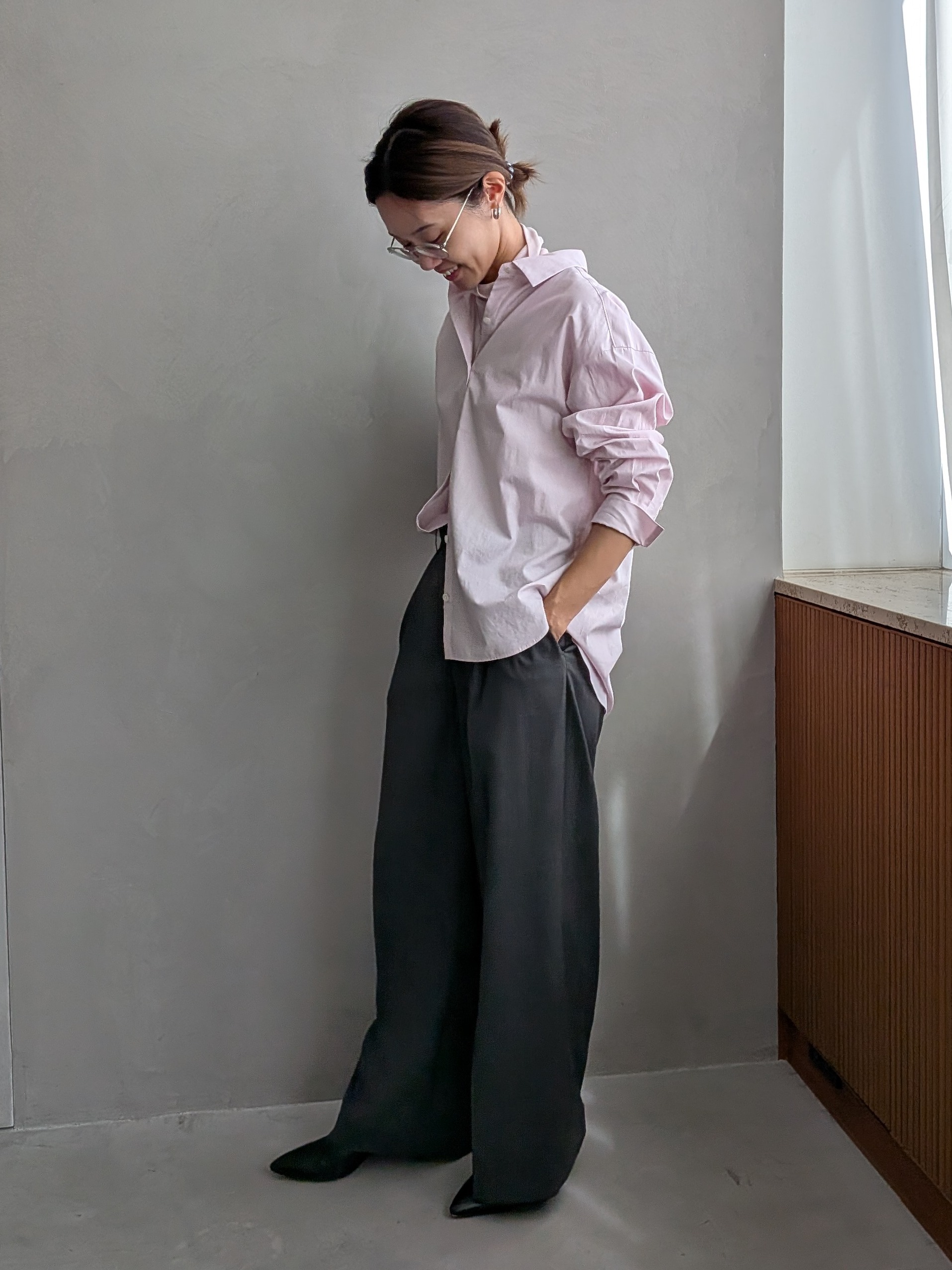 Aさんの「UNTITLED｜【6色展開/コットン100】カラーベーシックシャツ」を使ったコーディネート