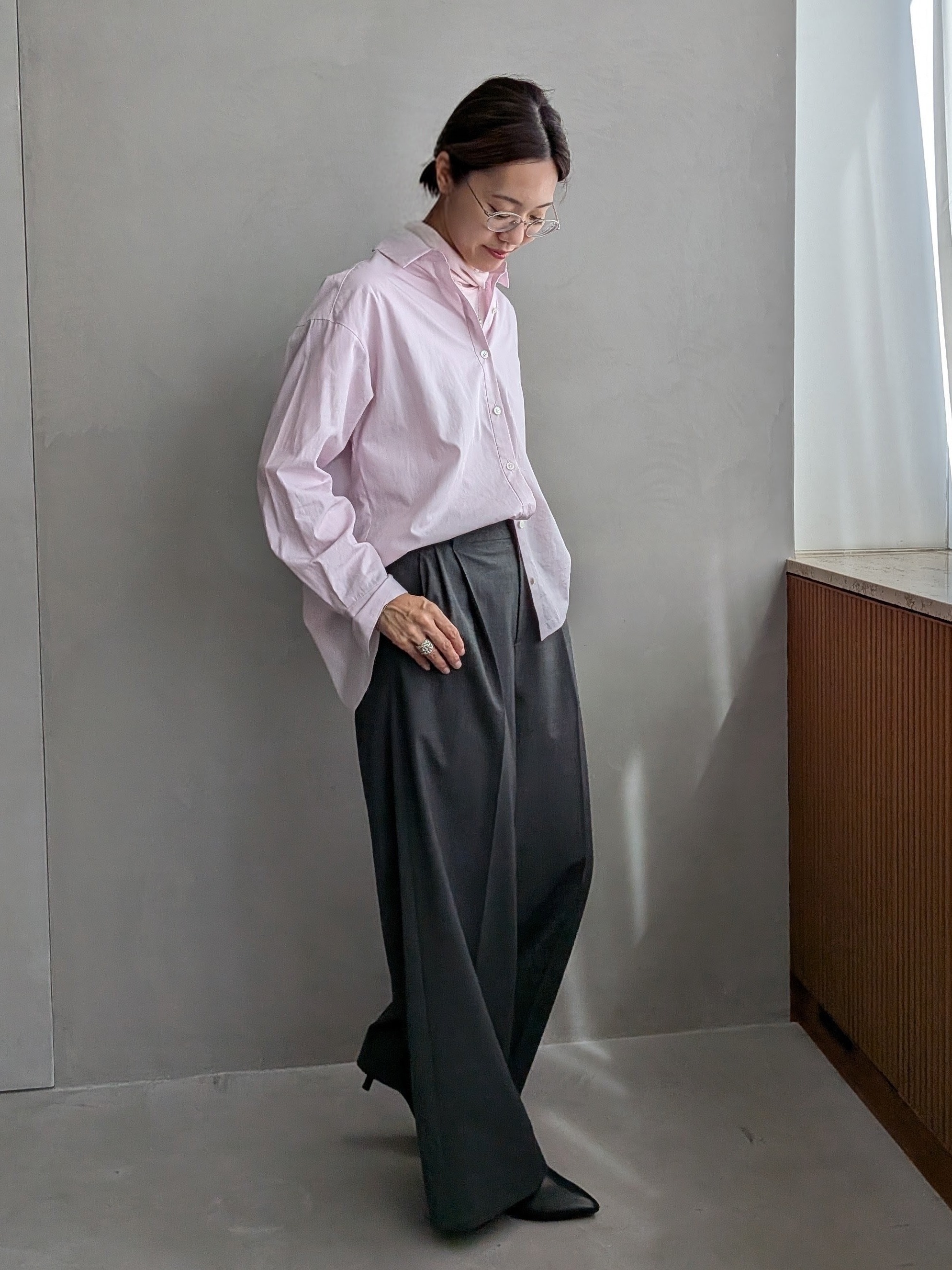 Aさんの「UNTITLED｜【6色展開/コットン100】カラーベーシックシャツ」を使ったコーディネート