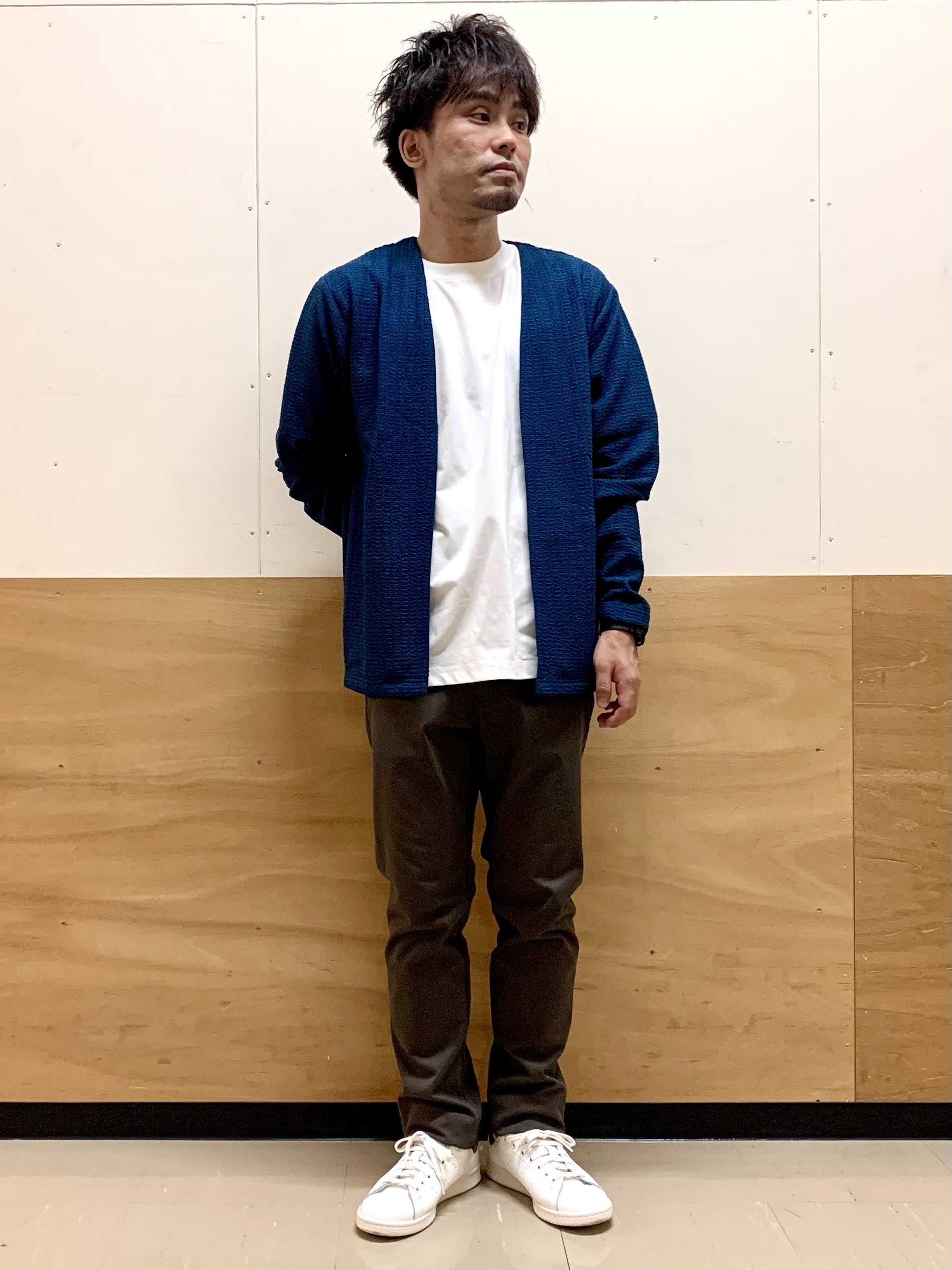 MATUさんの「THE SHOP TK｜【半袖Tシャツ付き／洗濯機OK】アンサンブル 長袖カーディガン」を使ったコーディネート