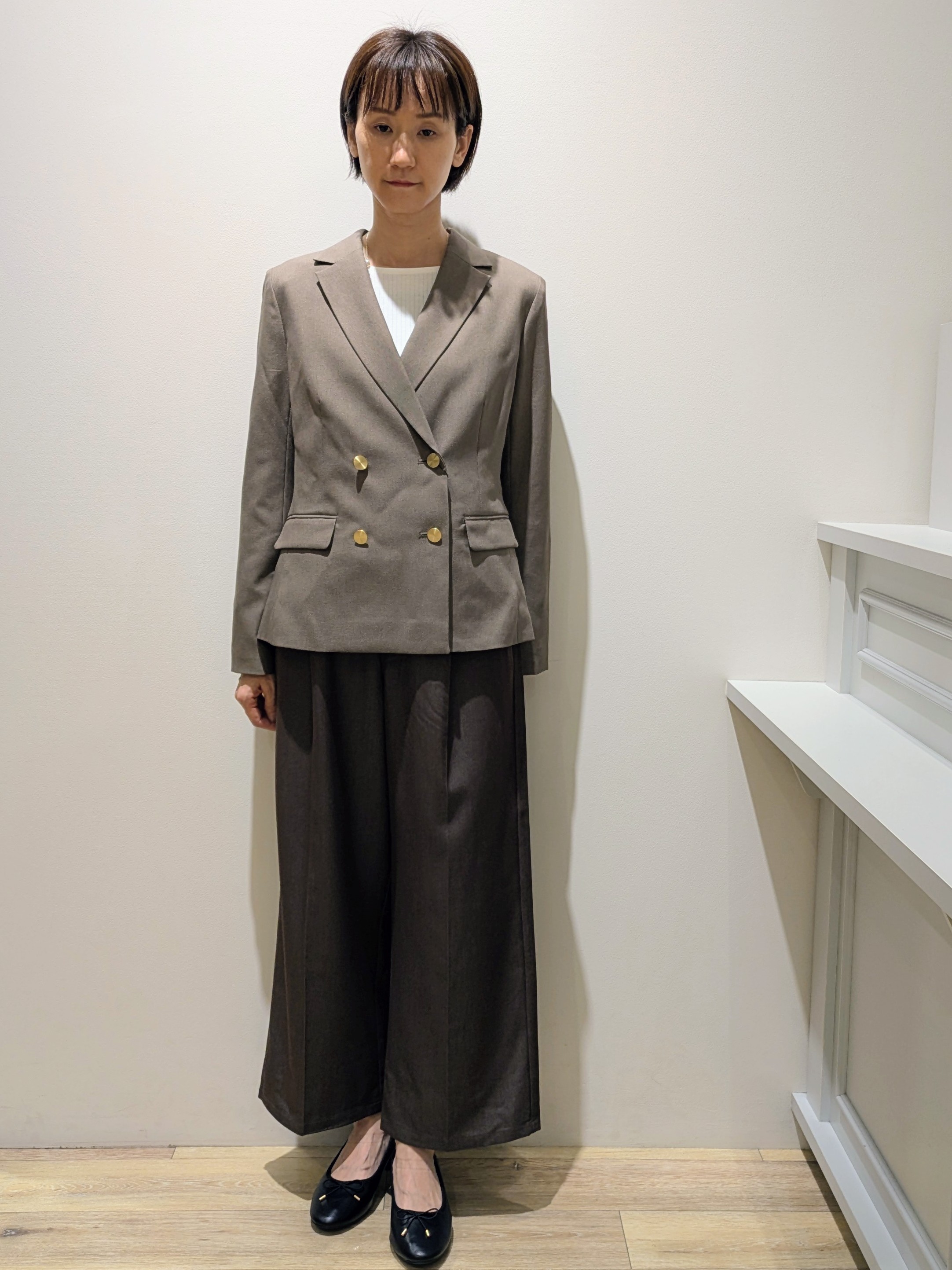 miuraさんの「index｜【セットアップ対応】ダブルブレストジャケット《洗濯機OK／イージーアイロン／防シワ》」を使ったコーディネート