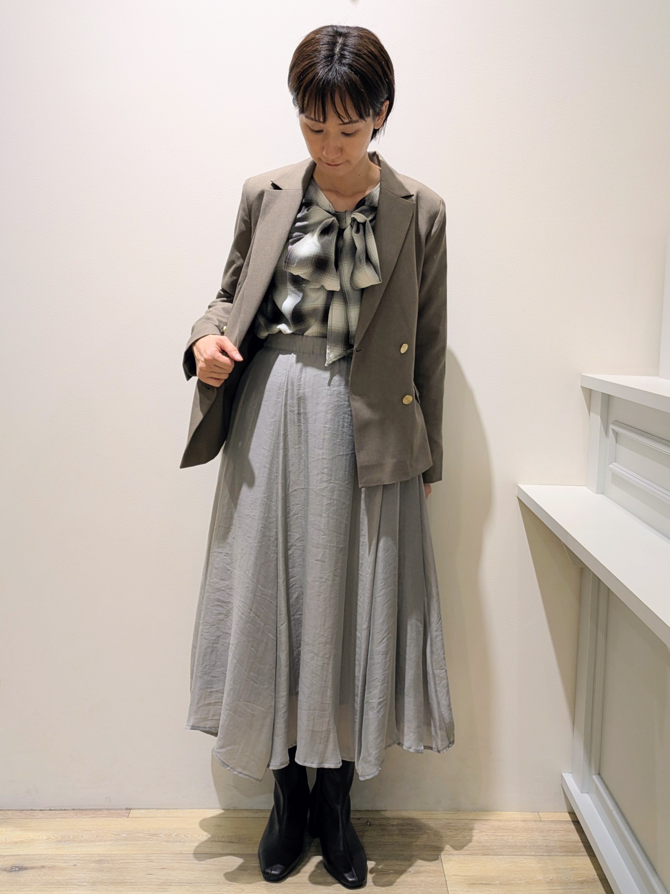 miuraさんの「index｜【セットアップ対応】ダブルブレストジャケット《洗濯機OK／イージーアイロン／防シワ》」を使ったコーディネート