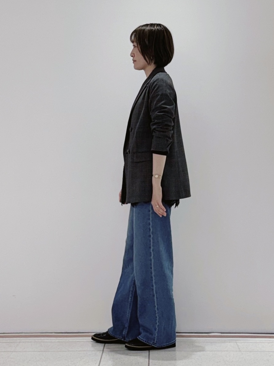 mikaさんの「INDIVI｜【洗濯機OK／ストレッチ◎】秋はじめのダブルジャケット」を使ったコーディネート