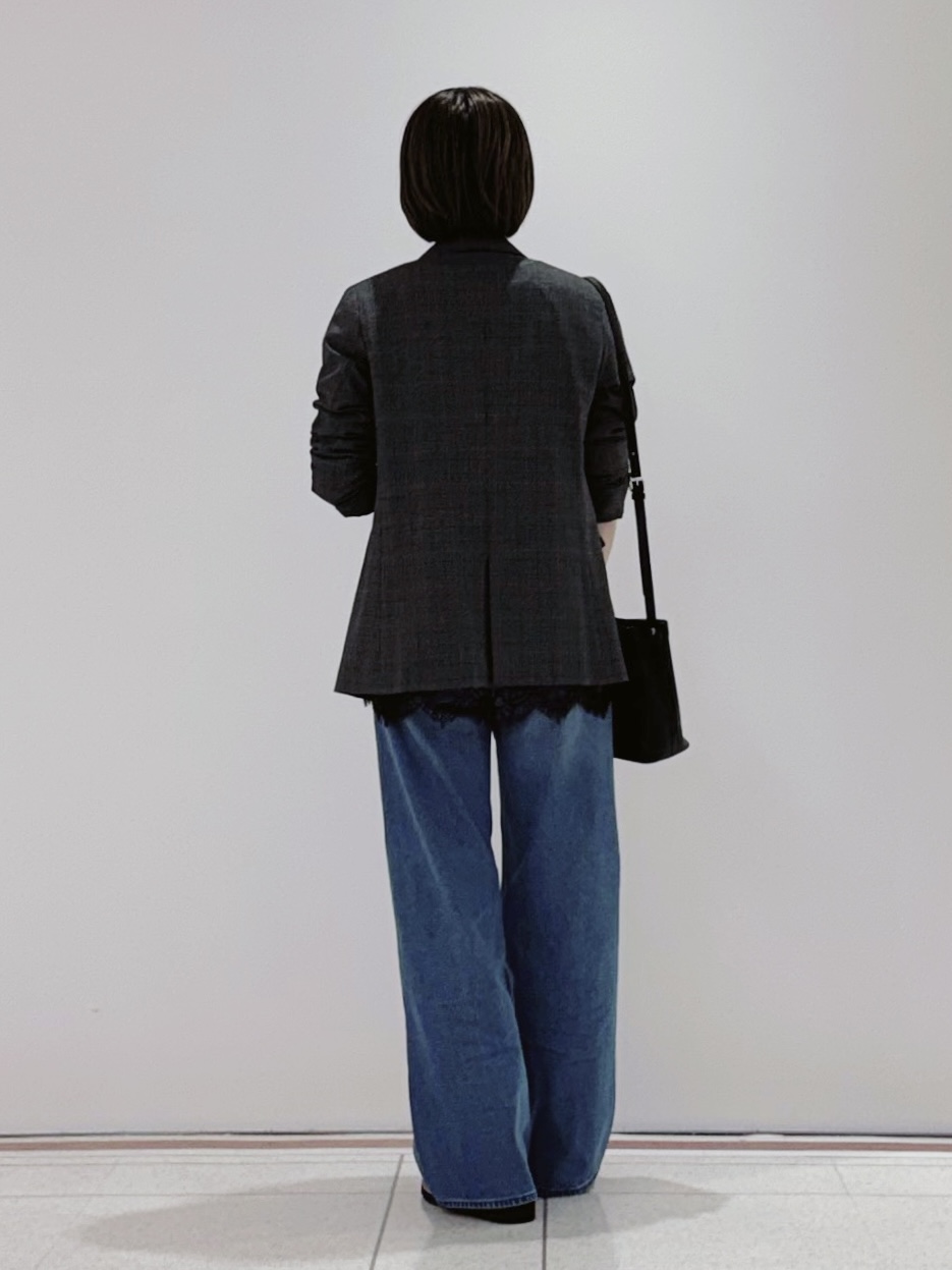 mikaさんの「INDIVI｜【洗濯機OK／ストレッチ◎】秋はじめのダブルジャケット」を使ったコーディネート