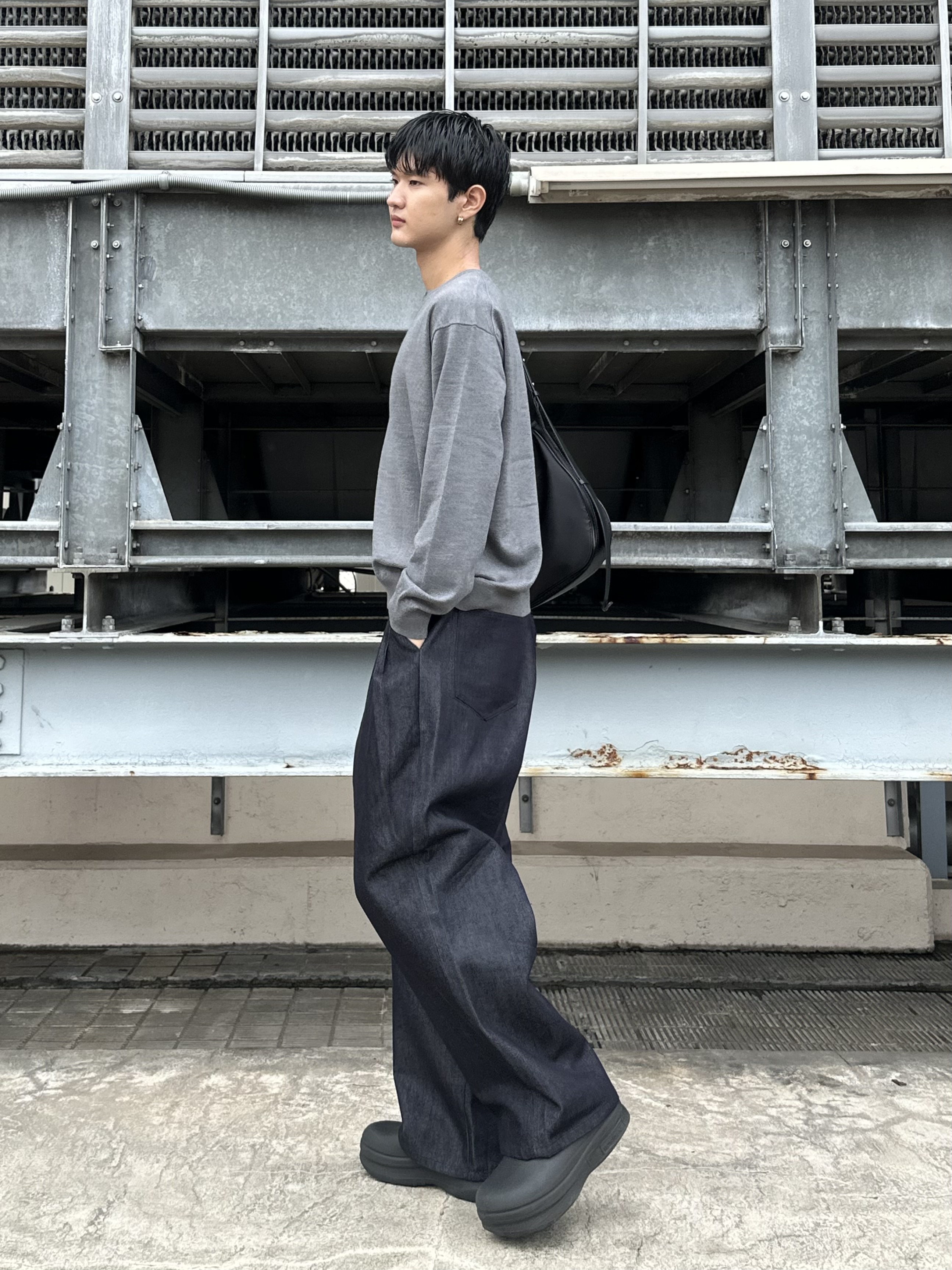 KOHEIさんの「tk.TAKEO KIKUCHI｜【牛革】スクエアバックルベルト」を使ったコーディネート