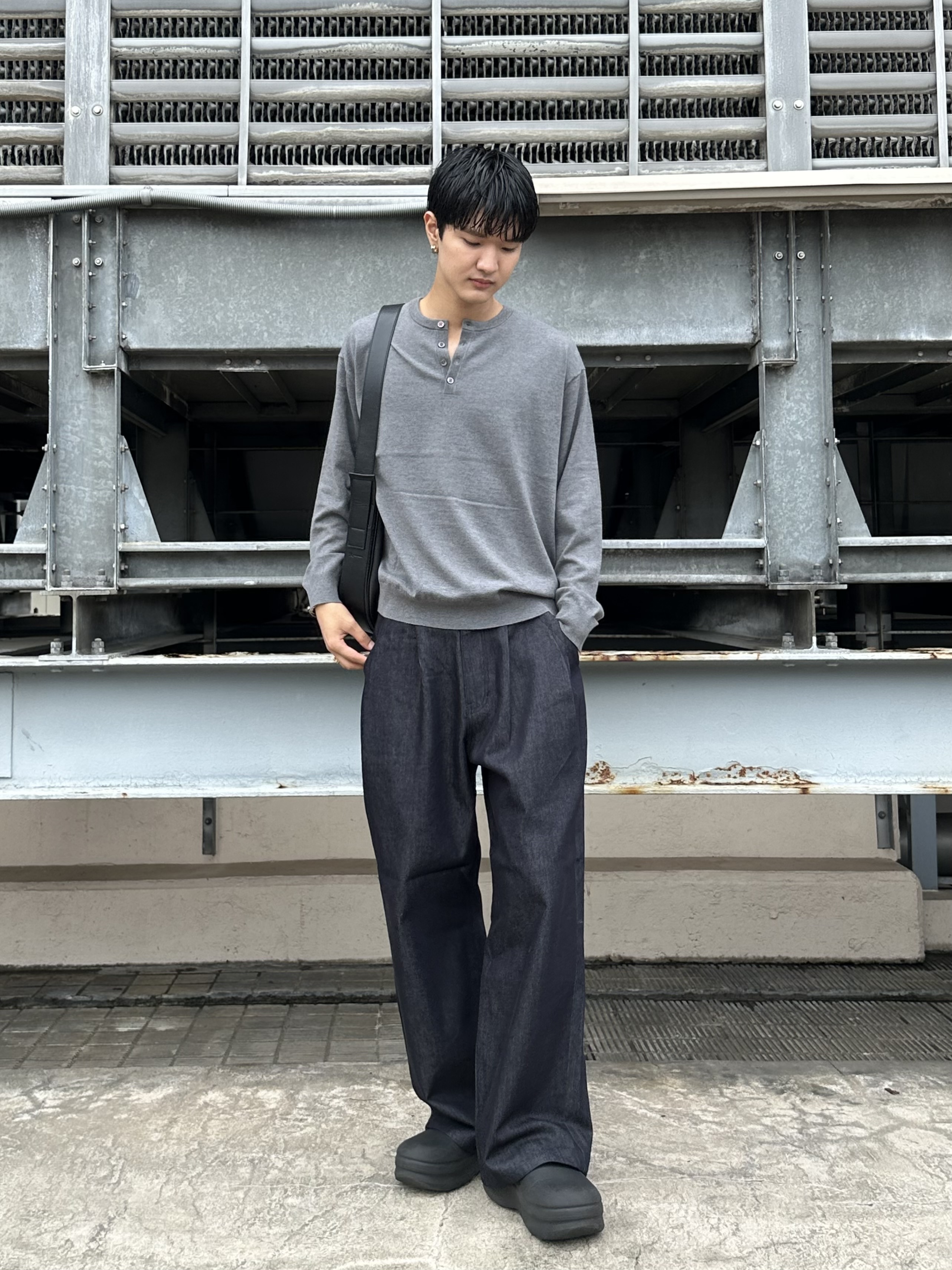 KOHEIさんの「tk.TAKEO KIKUCHI｜【牛革】スクエアバックルベルト」を使ったコーディネート