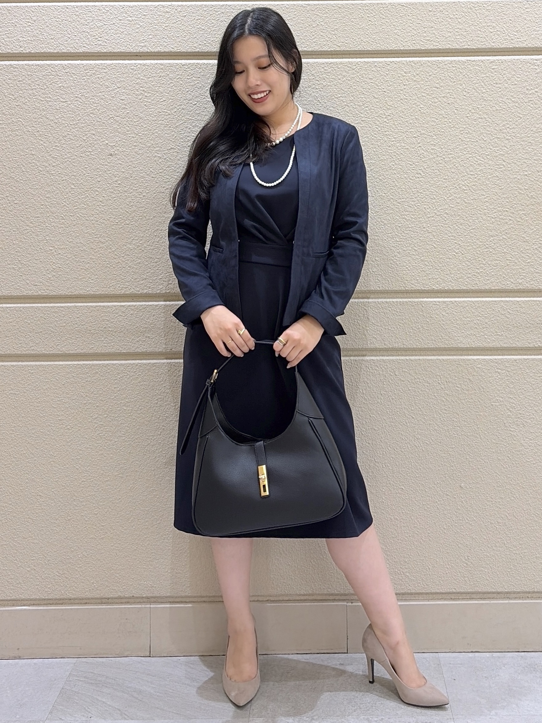 Momokaさんの「COUP DE CHANCE｜【手洗い可／日本製】ジオメトリックワンピース」を使ったコーディネート
