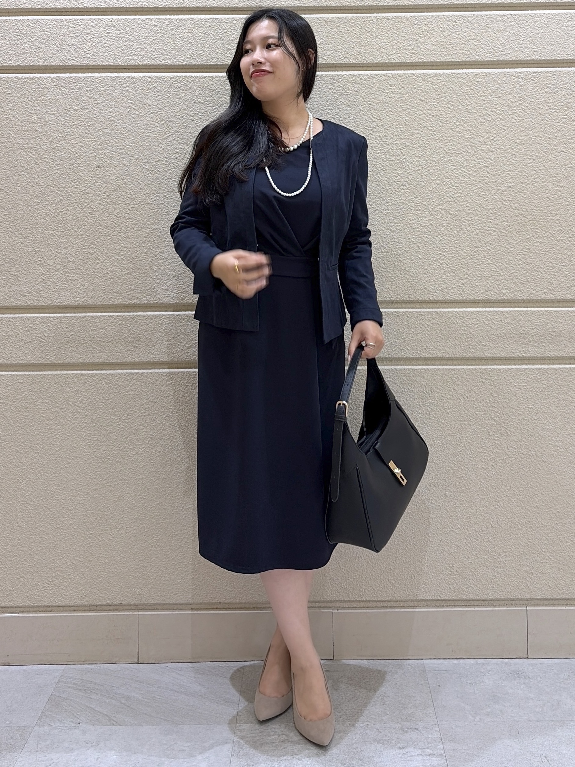 Momokaさんの「COUP DE CHANCE｜【手洗い可／日本製】ジオメトリックワンピース」を使ったコーディネート