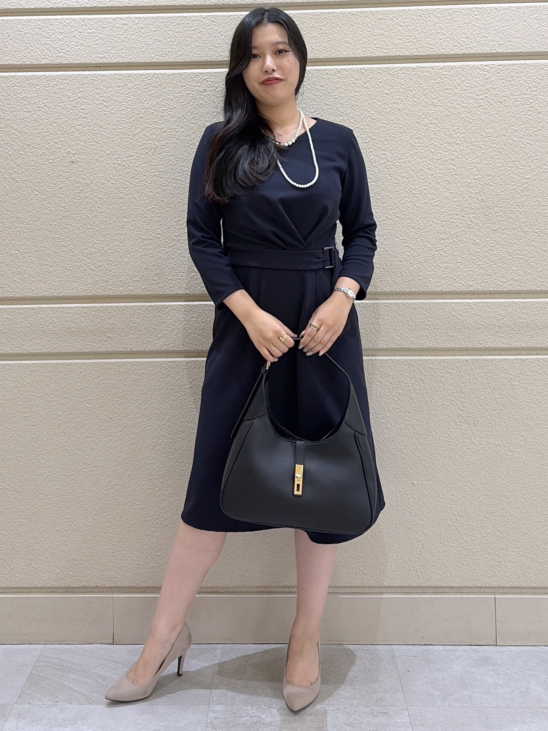 Momokaさんの「COUP DE CHANCE｜【手洗い可／日本製】ジオメトリックワンピース」を使ったコーディネート