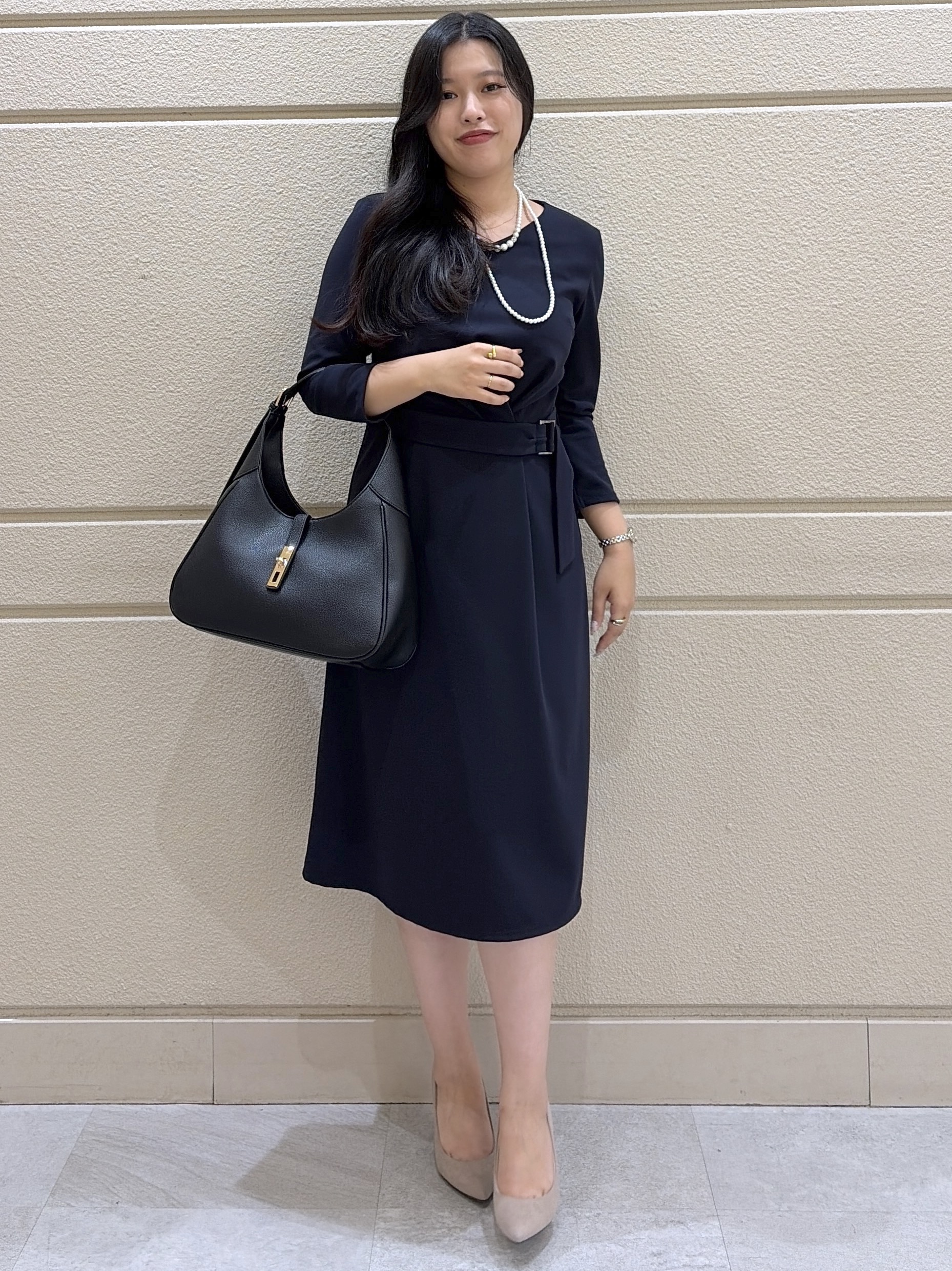 Momokaさんの「COUP DE CHANCE｜【手洗い可／日本製】ジオメトリックワンピース」を使ったコーディネート