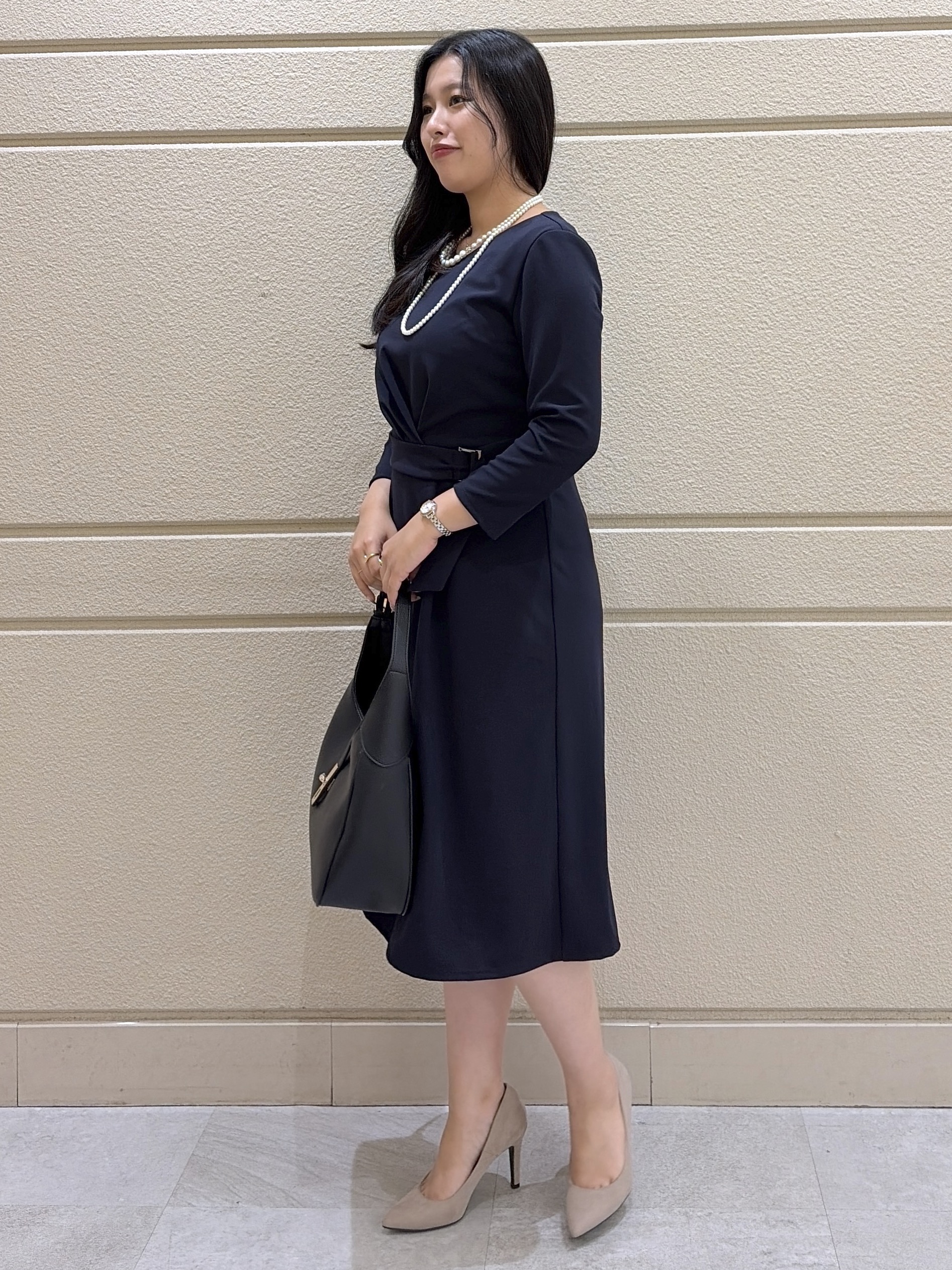 Momokaさんの「COUP DE CHANCE｜【手洗い可／日本製】ジオメトリックワンピース」を使ったコーディネート