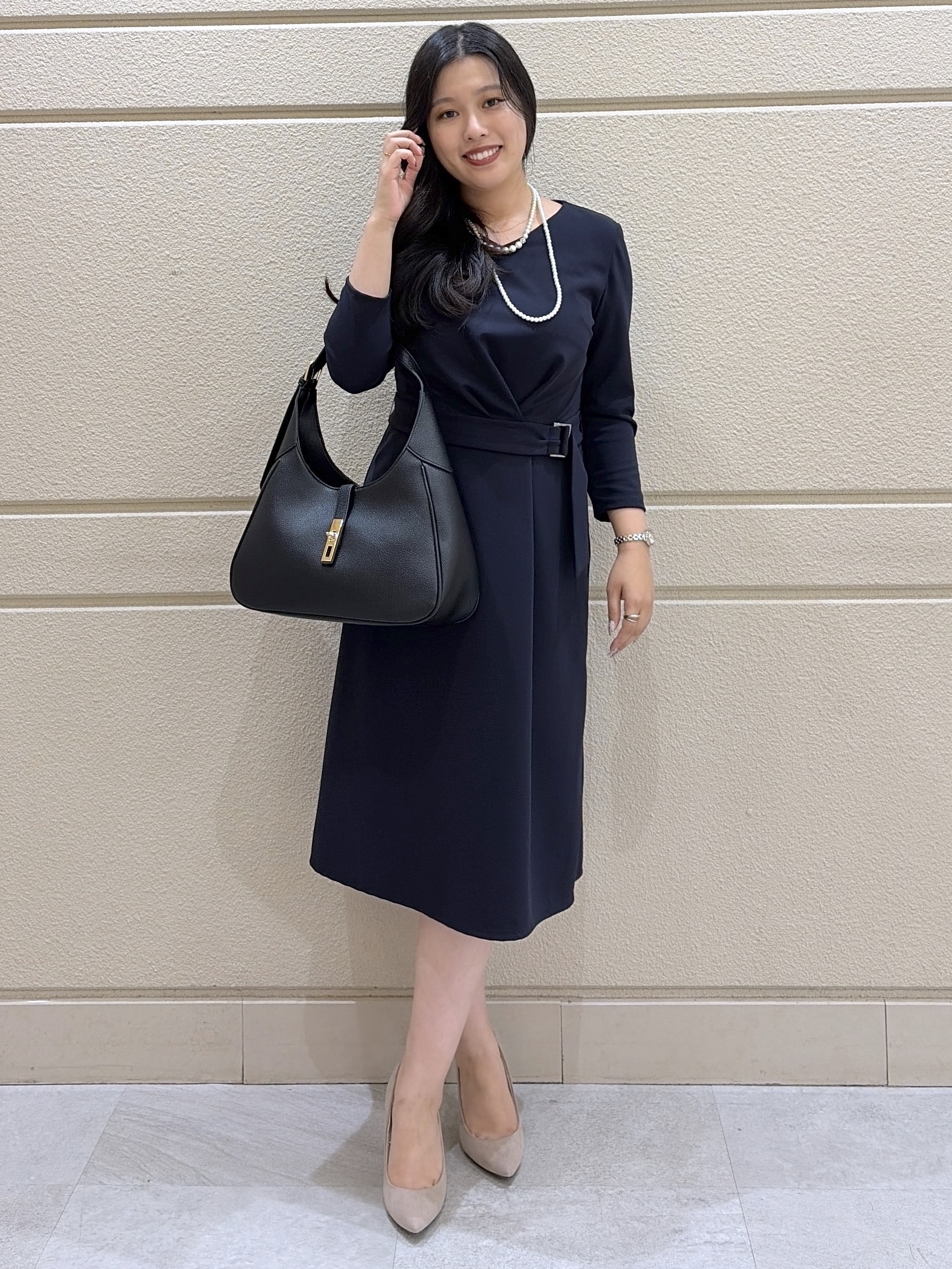 Momokaさんの「COUP DE CHANCE｜【手洗い可／日本製】ジオメトリックワンピース」を使ったコーディネート
