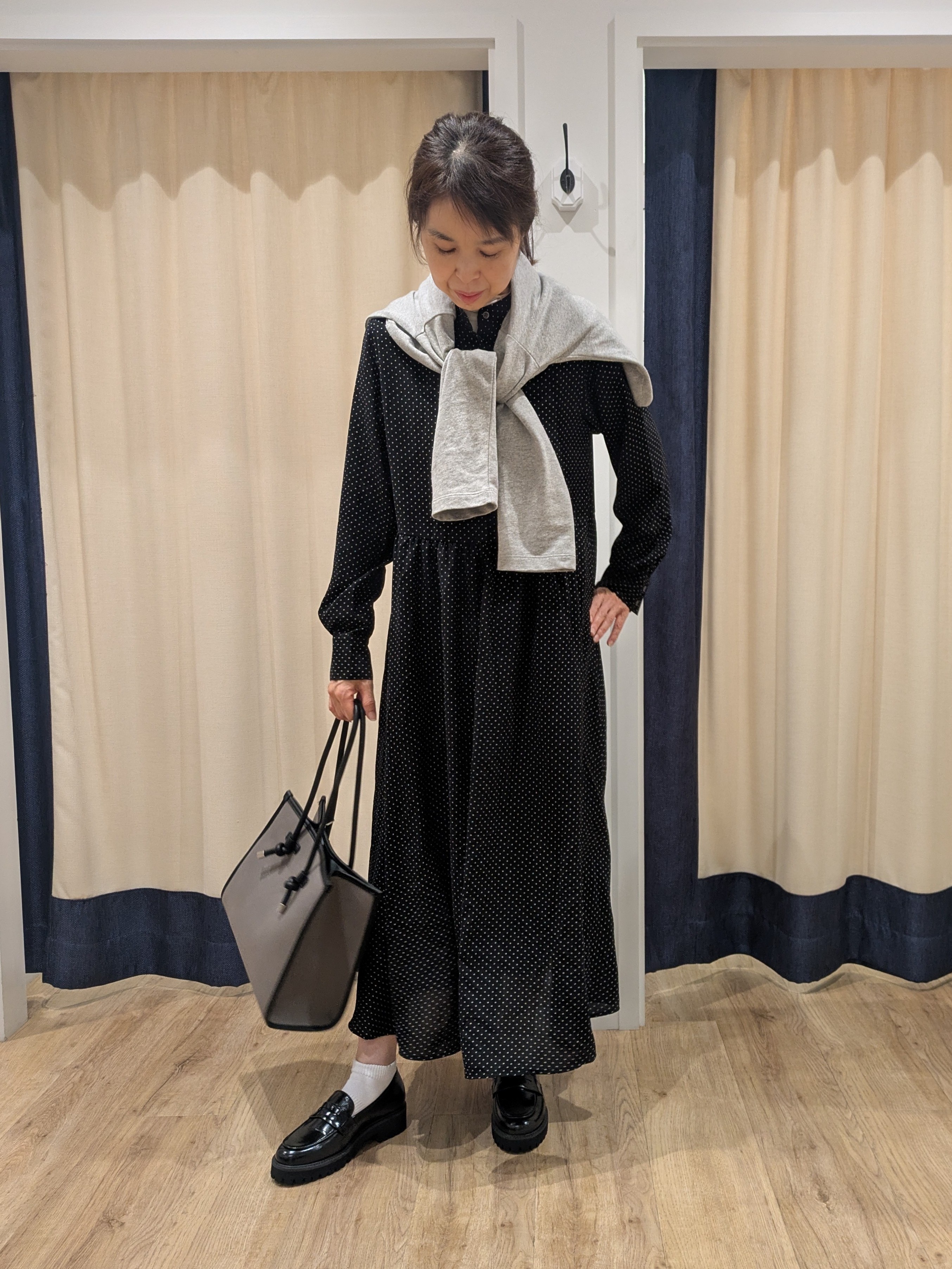 keikoさんの「Dessin｜【手洗い可】ドットプリントワンピース」を使ったコーディネート