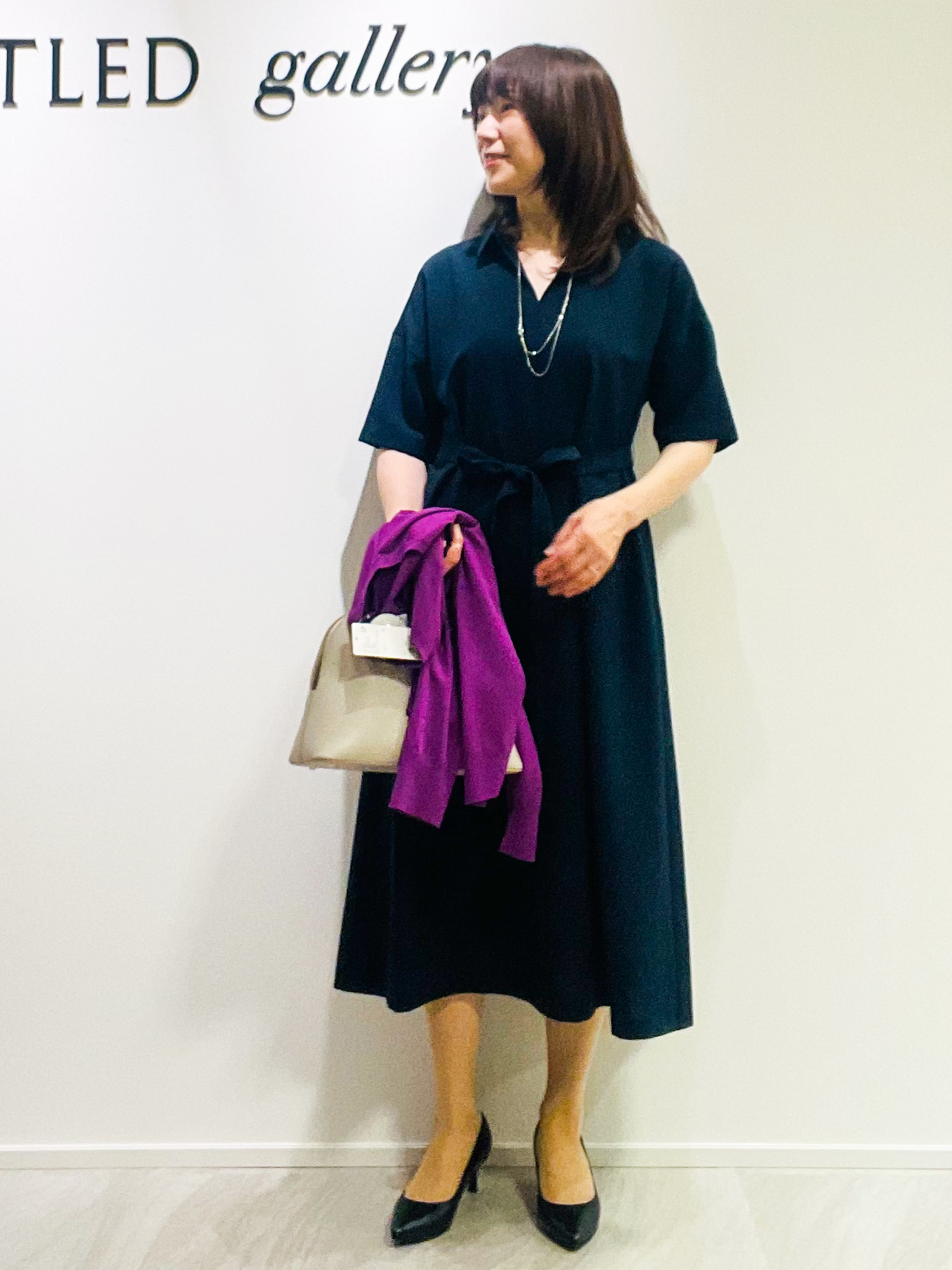 めいさんの「UNTITLED｜【アンサンブル可能/秋羽織り】コンパクトニットカーディガン」を使ったコーディネート