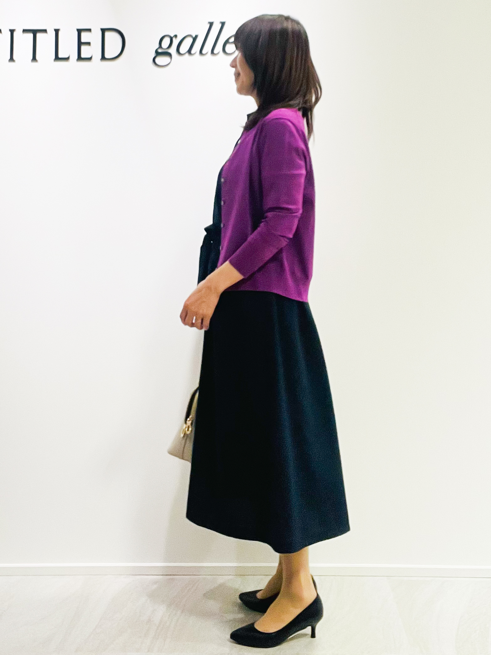 めいさんの「UNTITLED｜【アンサンブル可能/秋羽織り】コンパクトニットカーディガン」を使ったコーディネート