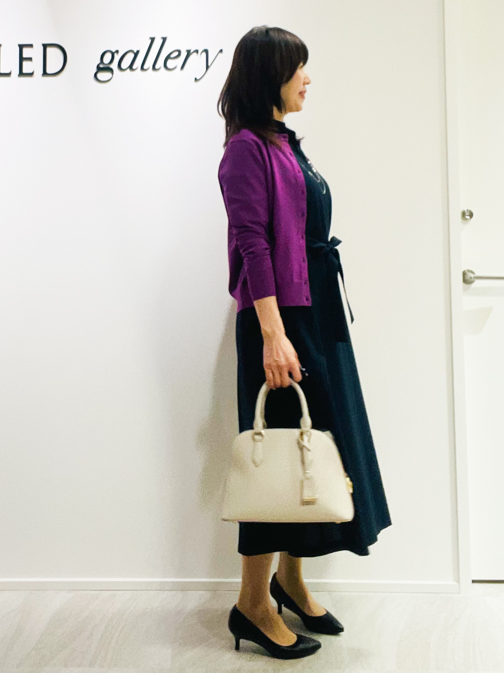めいさんの「UNTITLED｜【アンサンブル可能/秋羽織り】コンパクトニットカーディガン」を使ったコーディネート