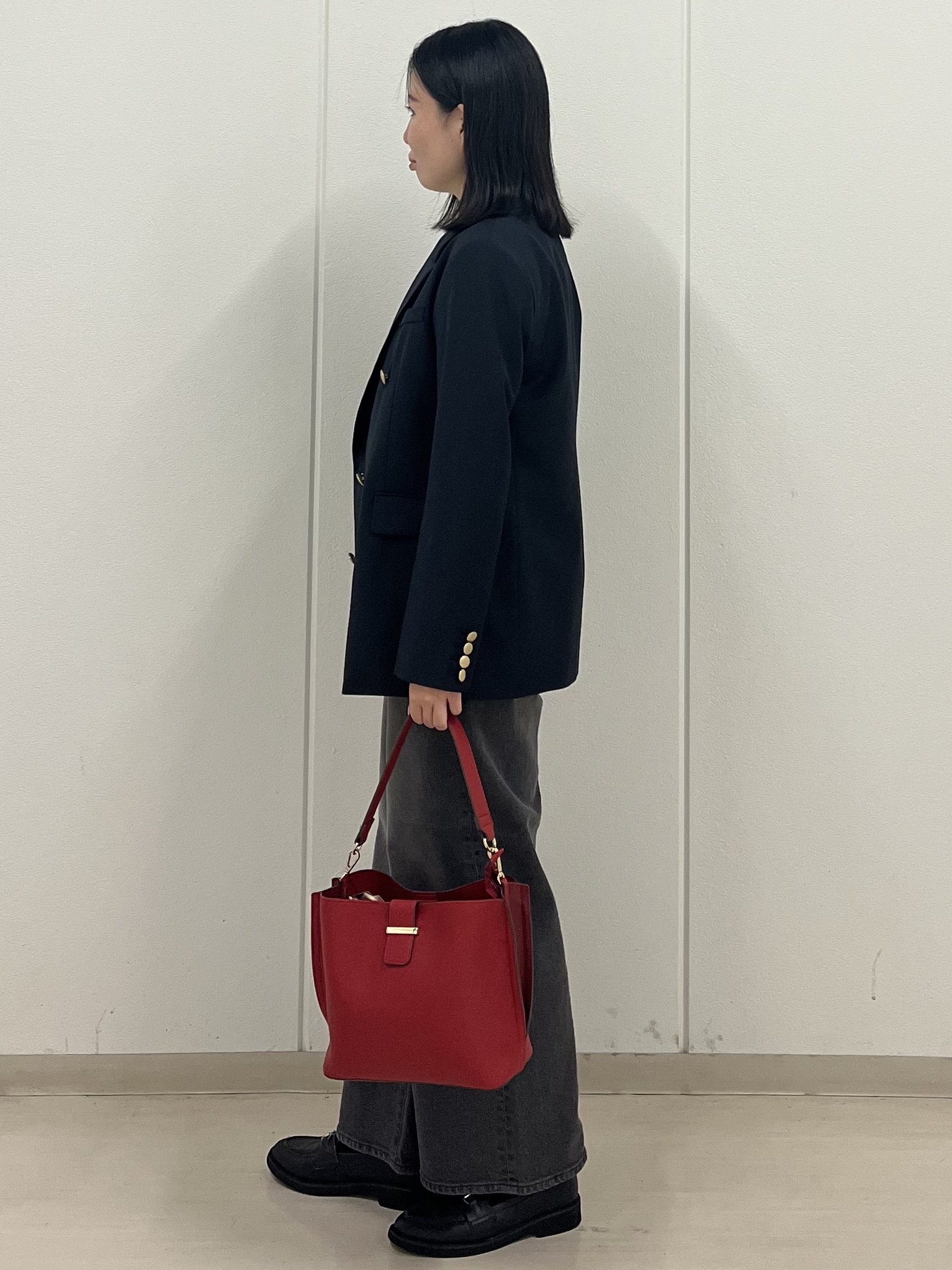 Rihoさんの「Reflect｜【通勤】ダブルブレザージャケット」を使ったコーディネート