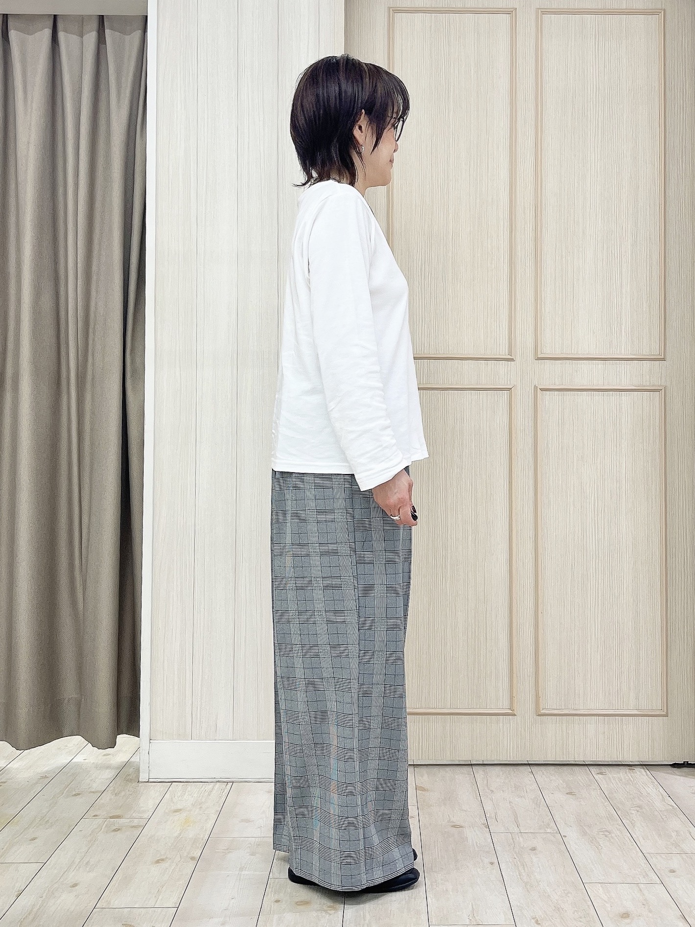 kaneさんの「SHOO･LA･RUE｜【セットアップ可/洗濯機可】軽やかに羽織れる スポンディッシュ ニットカーディガン」を使ったコーディネート