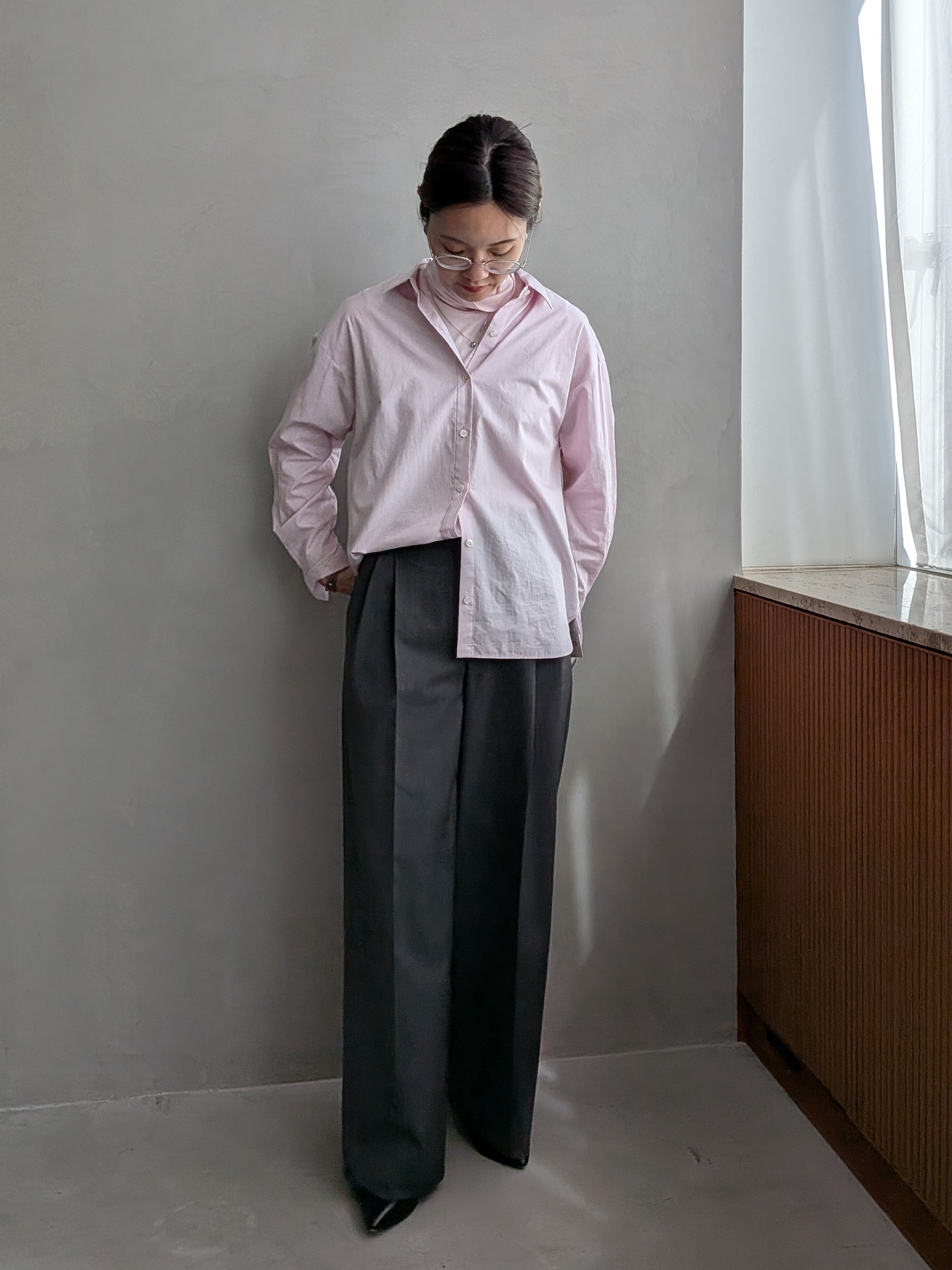 Aさんの「UNTITLED｜【6色展開/コットン100】カラーベーシックシャツ」を使ったコーディネート