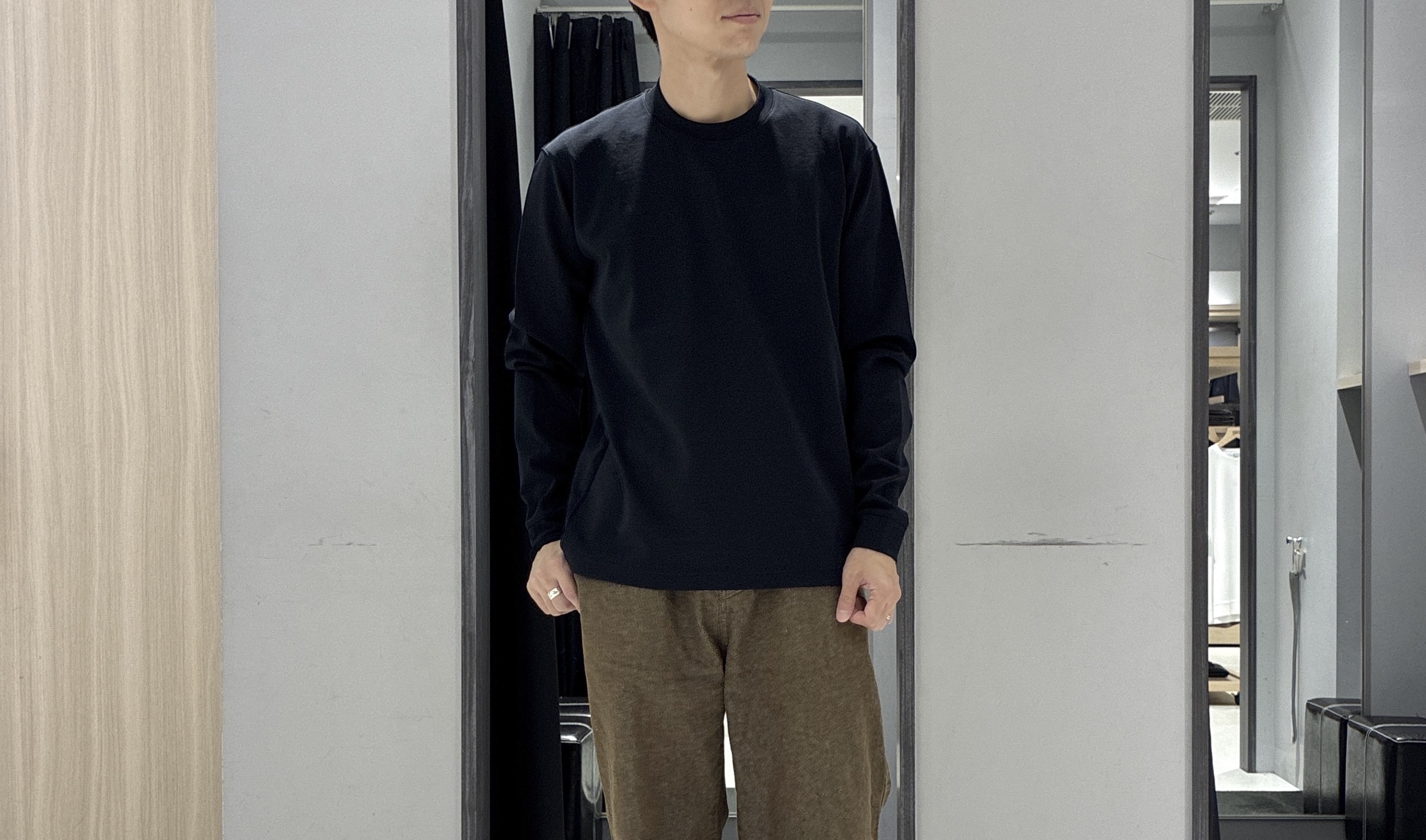 わいずみさんの「TAKEO KIKUCHI｜【BOWLER HAT LABEL】日本製クルーネックカーディガン」を使ったコーディネート