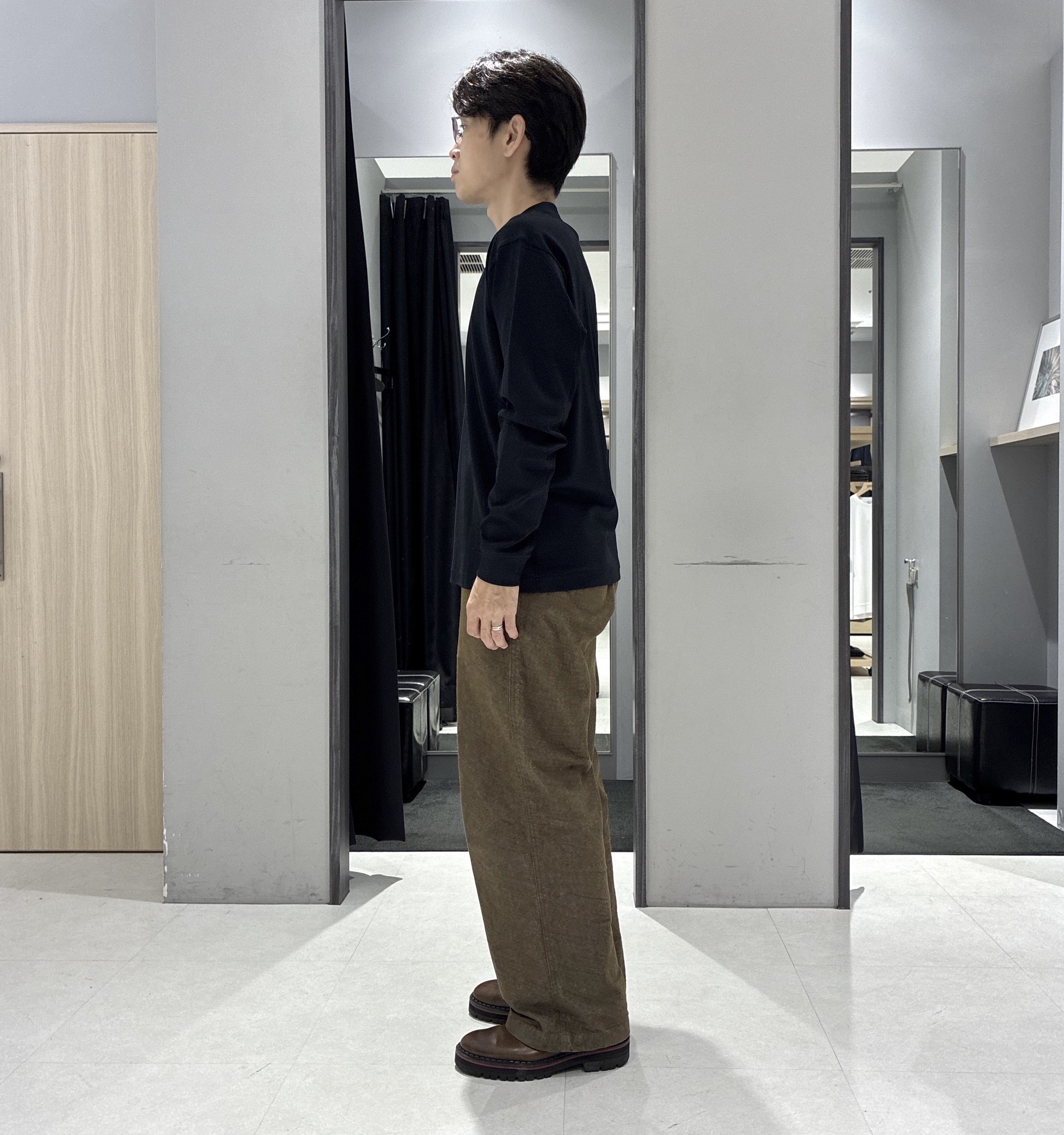 わいずみさんの「TAKEO KIKUCHI｜【BOWLER HAT LABEL】日本製クルーネックカーディガン」を使ったコーディネート