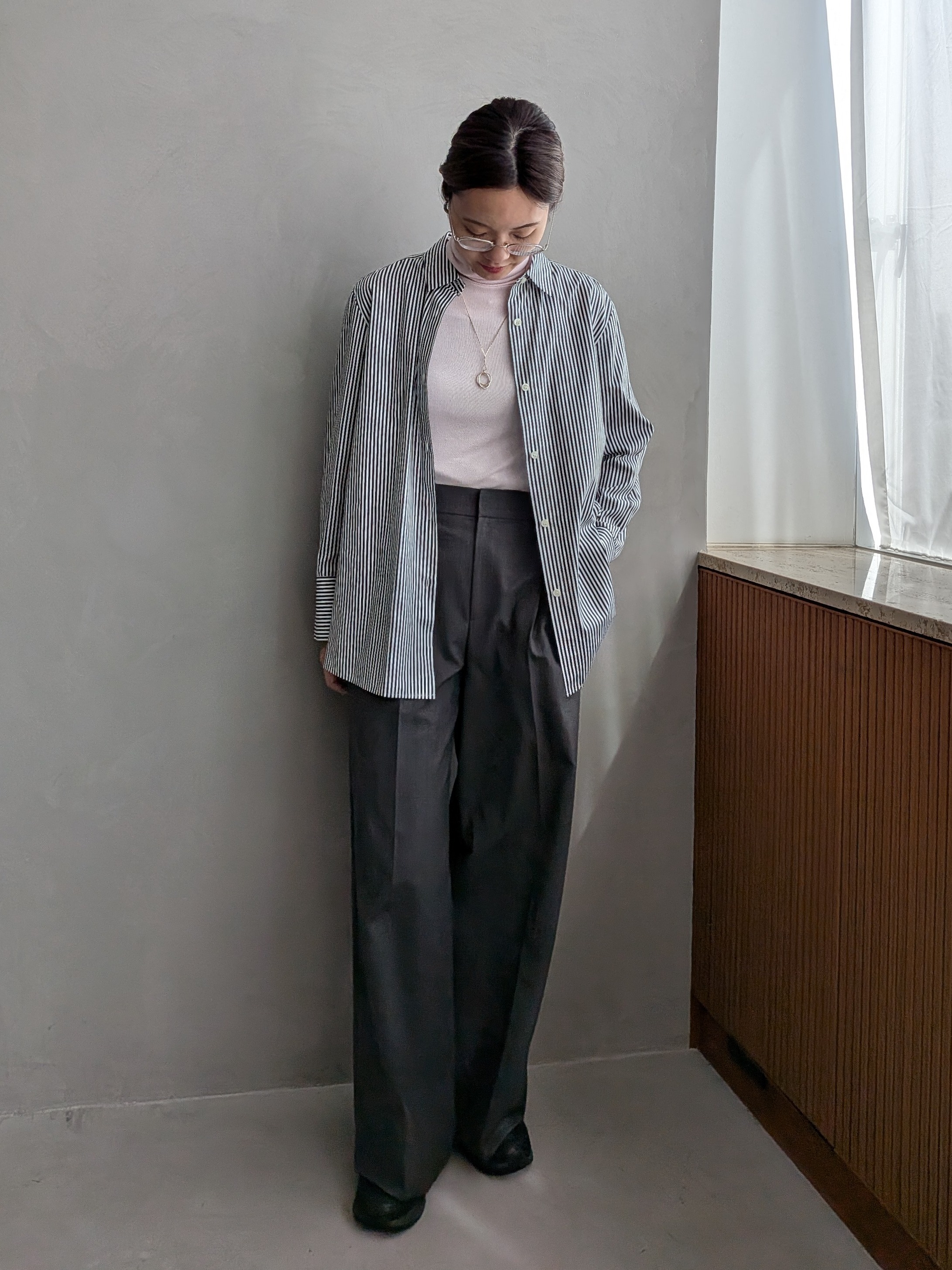 Aさんの「UNTITLED｜【コットン100／洗える】コットンブロードAラインシャツ」を使ったコーディネート
