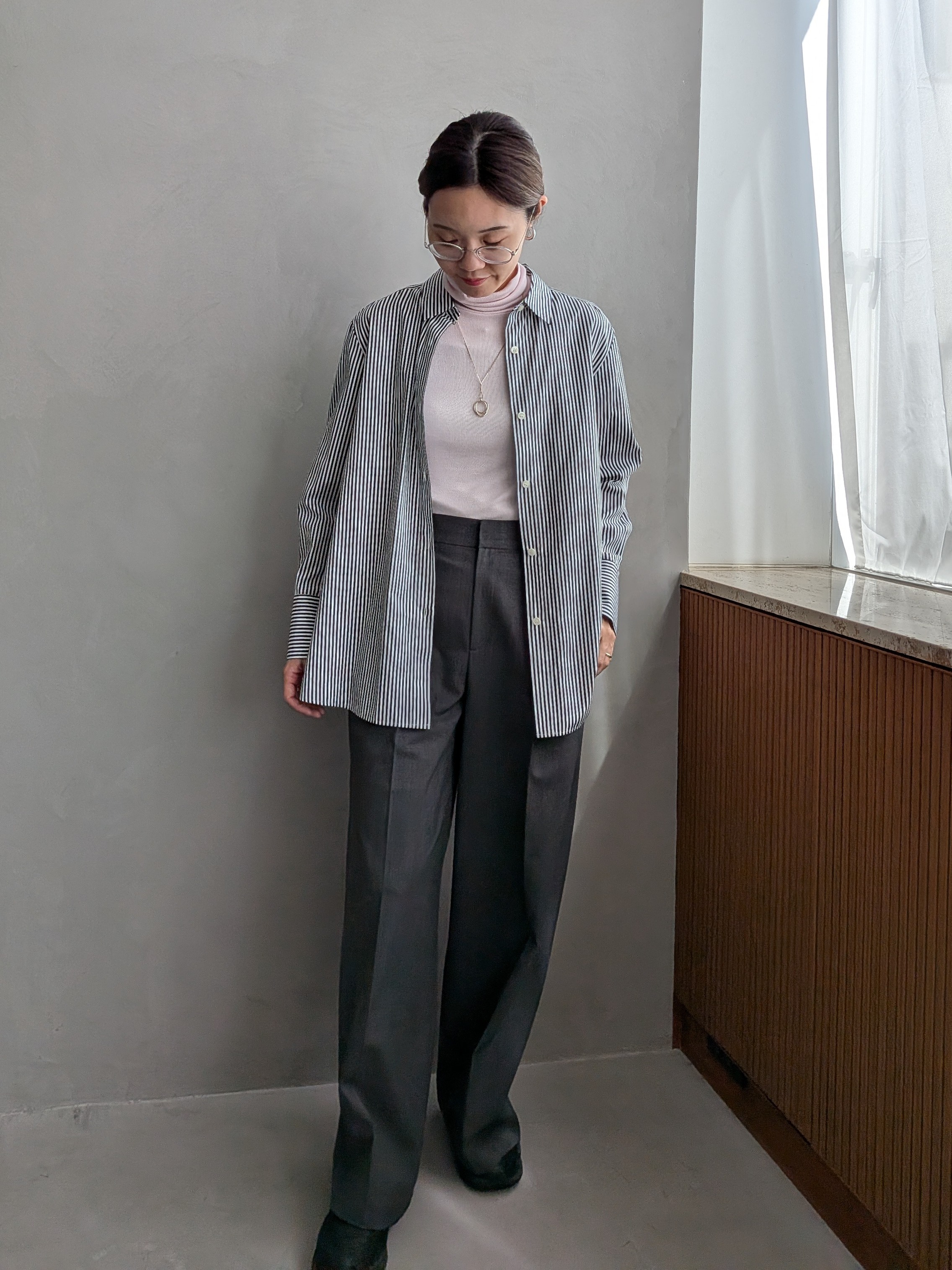Aさんの「UNTITLED｜【コットン100／洗える】コットンブロードAラインシャツ」を使ったコーディネート