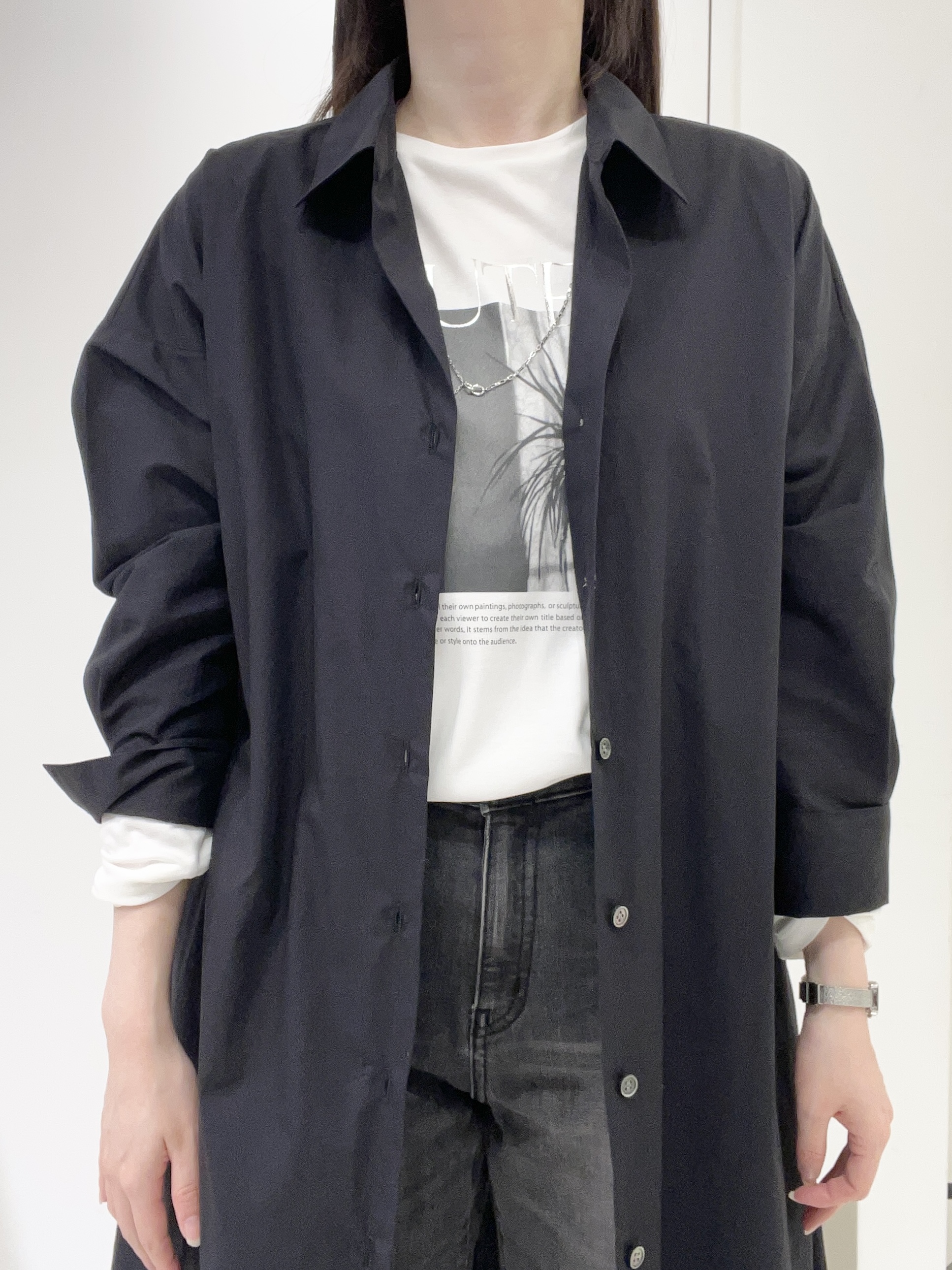 moeさんの「UNTITLED｜ロングシャツワンピース」を使ったコーディネート