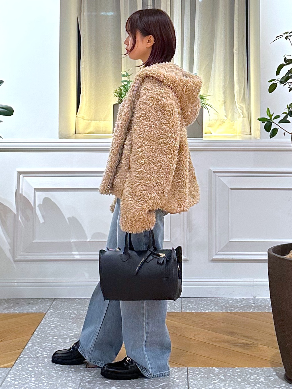 なべこさんの「DRESSTERIOR｜プードルボアパーカー」を使ったコーディネート