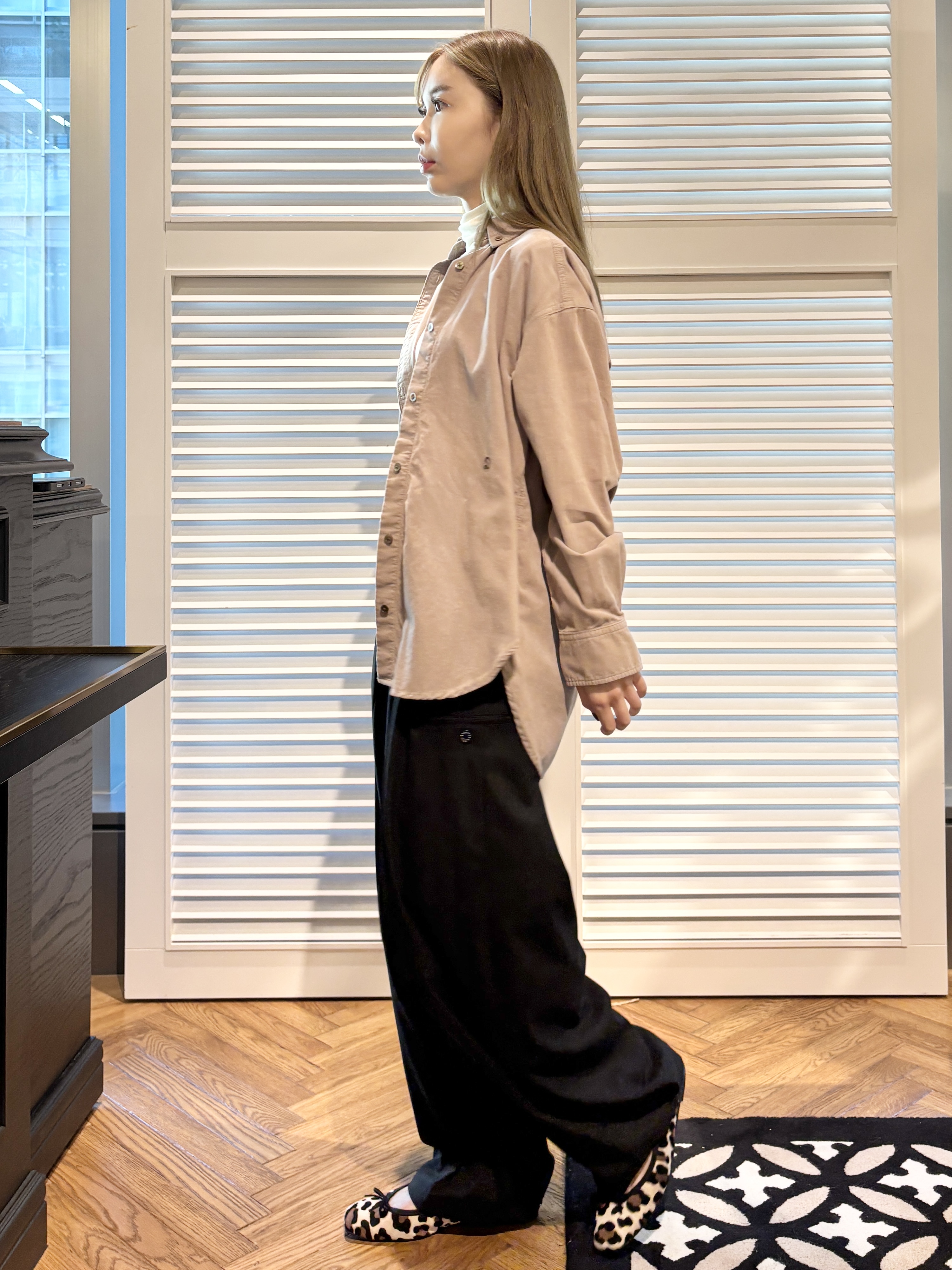 清水夏姫さんの「DRESSTERIOR｜【日本製】レオパードバレーシューズ」を使ったコーディネート