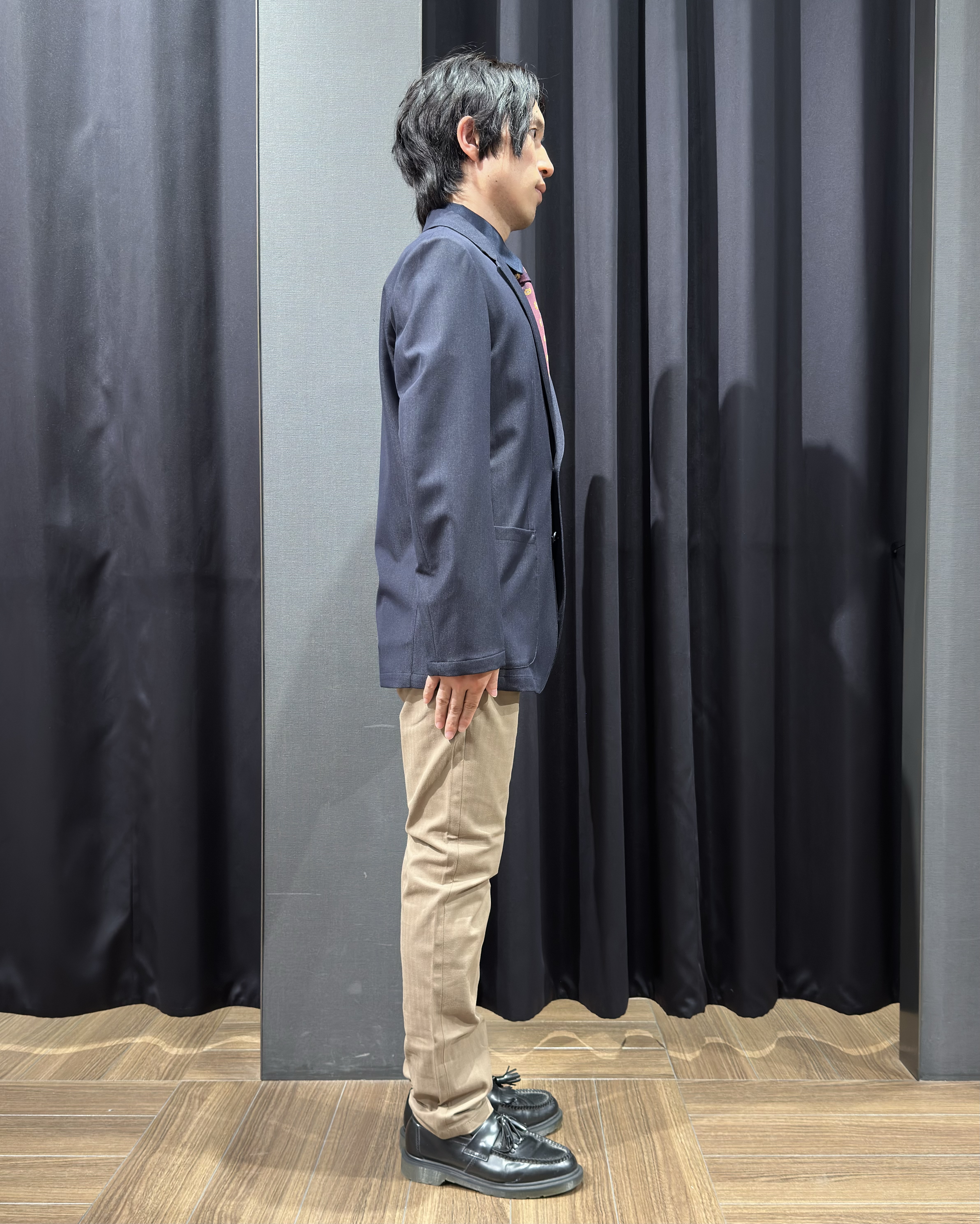 tomoyaさんの「THE SHOP TK｜【ストレッチ／洗濯機OK／セットアップ可】デニムライク ジャケット」を使ったコーディネート