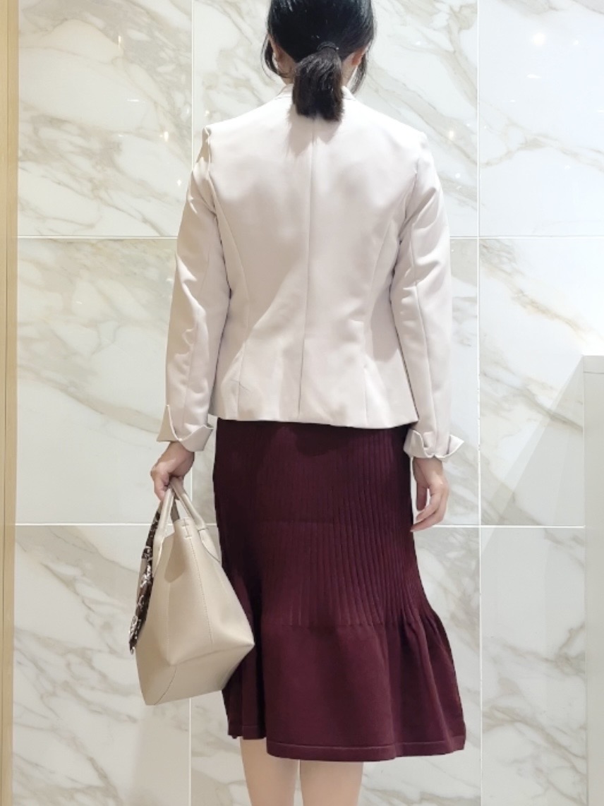しおりさんの「index｜【防シワ】セットアップ可 ダブルクロスノーカラージャケット《洗濯機OK／イージーアイロン／ストレッチ」を使ったコーディネート