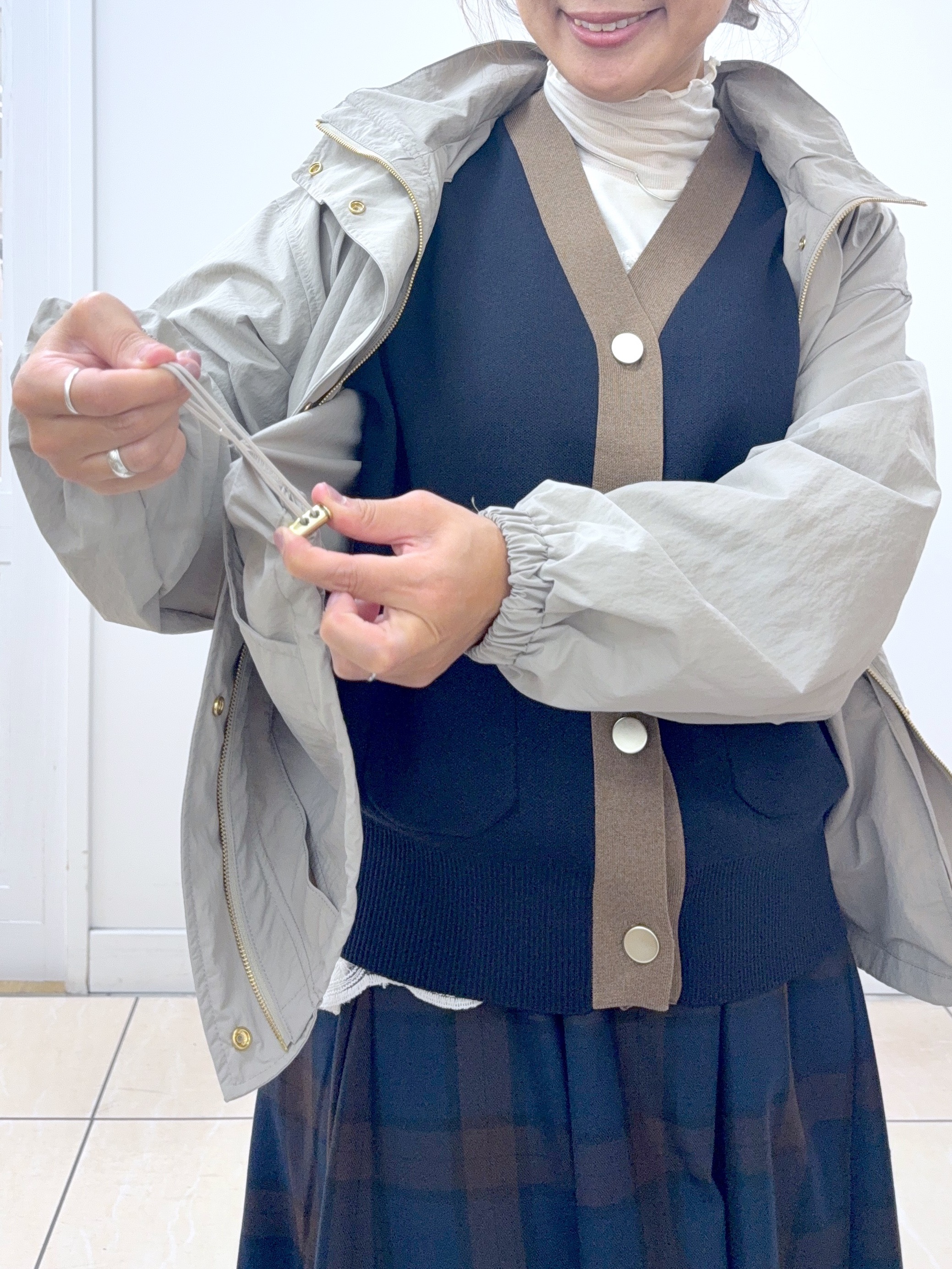 Osawaさんの「Dessin｜【撥水/2WAY/洗える】フード取り外し可能 撥水ナイロンマンパ」を使ったコーディネート