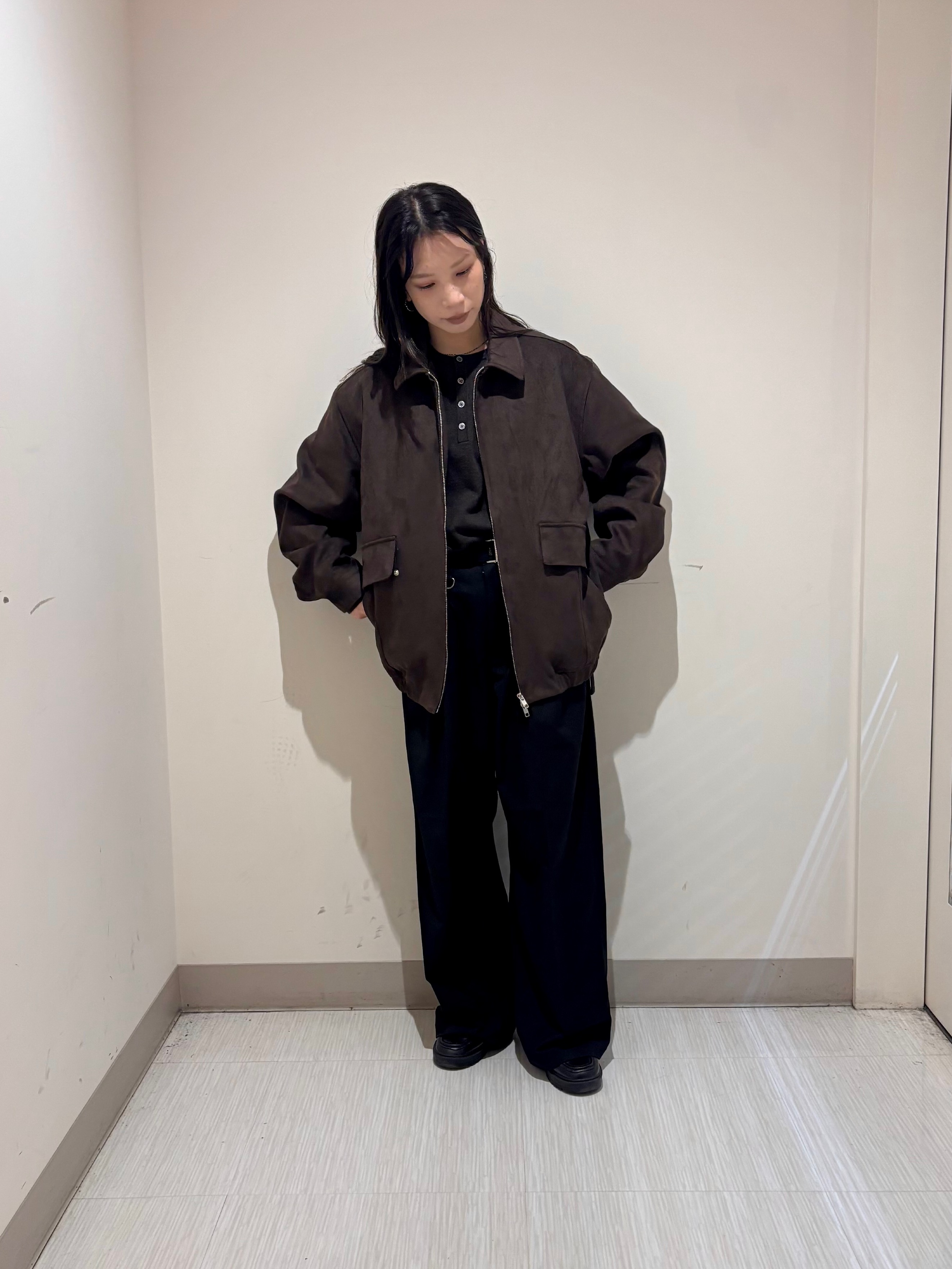 S.A.Oさんの「tk.TAKEO KIKUCHI｜スエードタッチレザー調ブルゾン」を使ったコーディネート