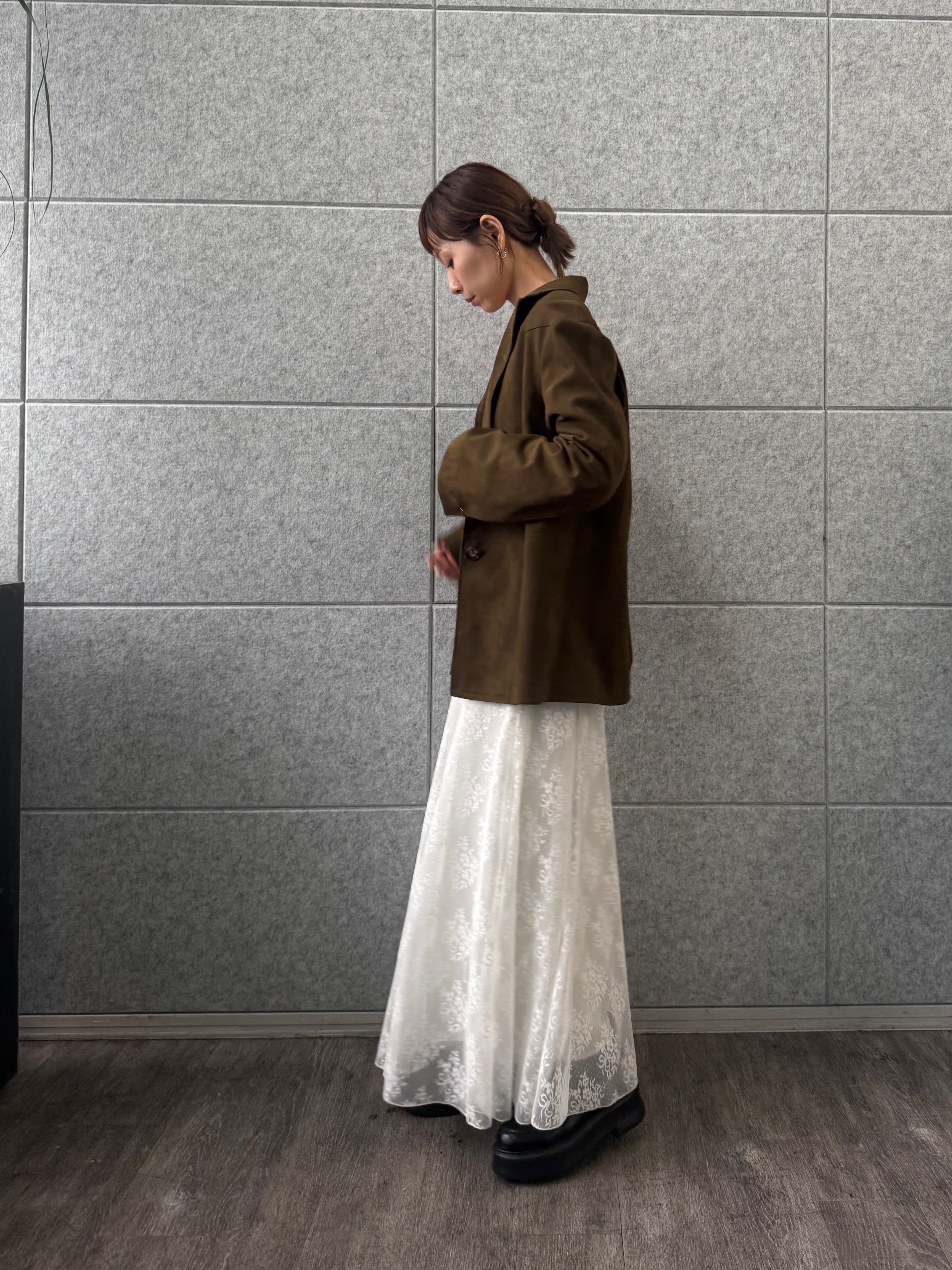 designer yukaさんの「CODE A｜soft suede－like jacket」を使ったコーディネート