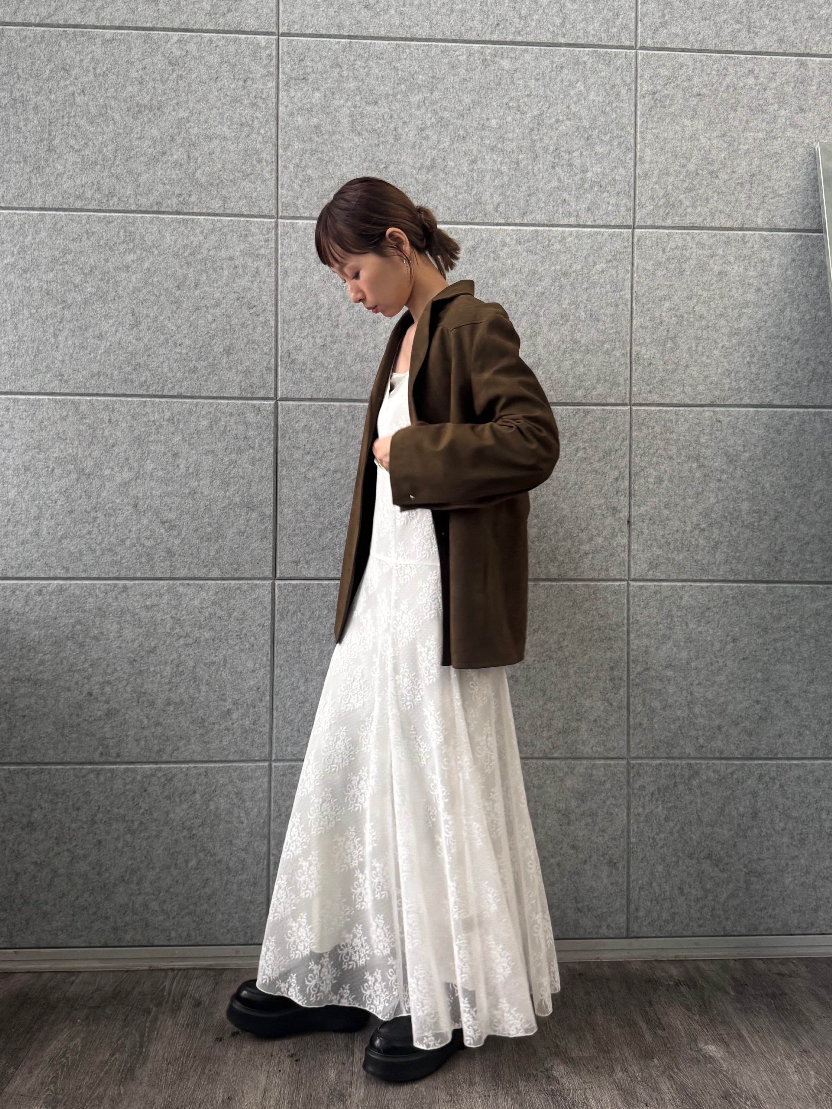 designer yukaさんの「CODE A｜soft suede－like jacket」を使ったコーディネート